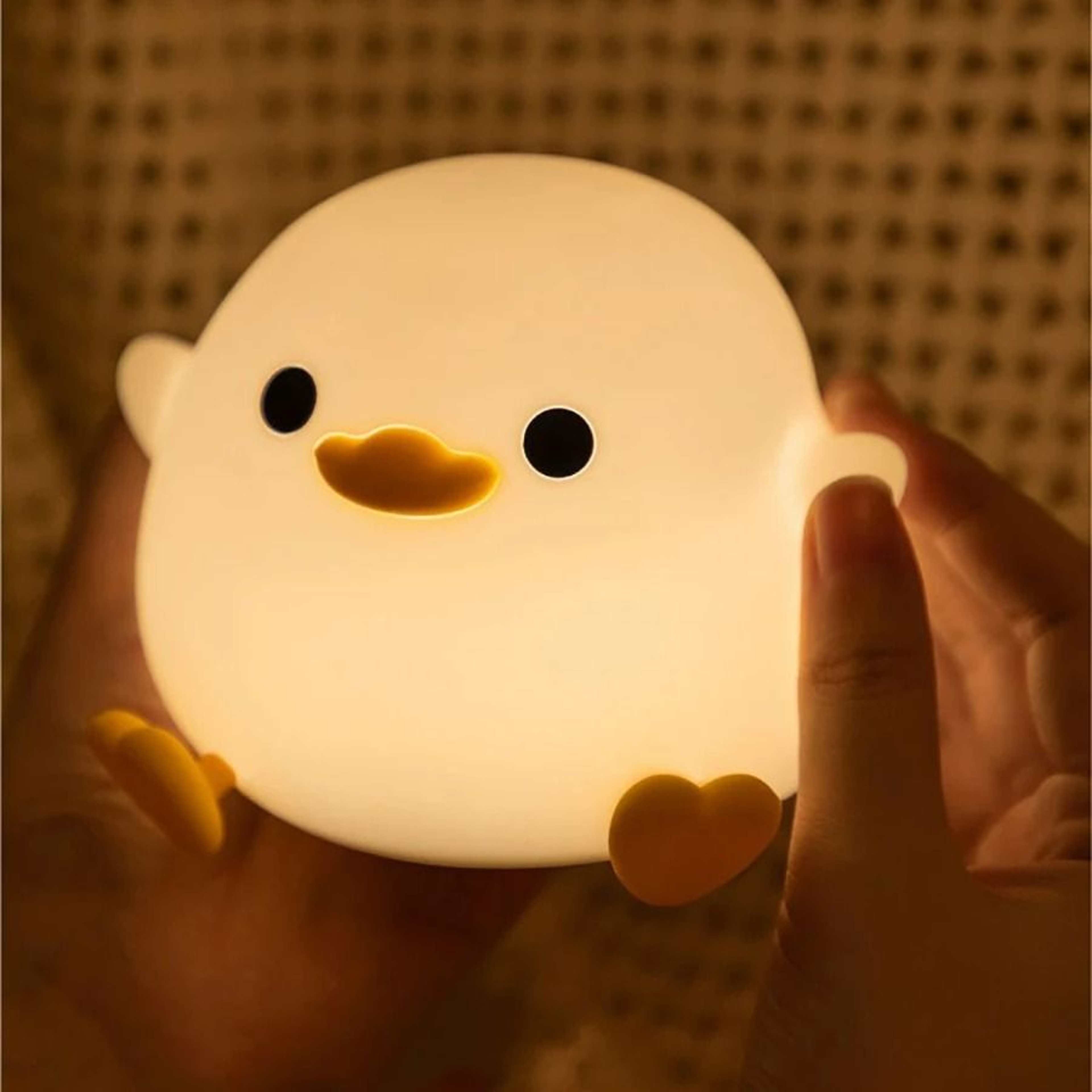 Cute Duck Silicone Touch LED Night Light With Timer 4