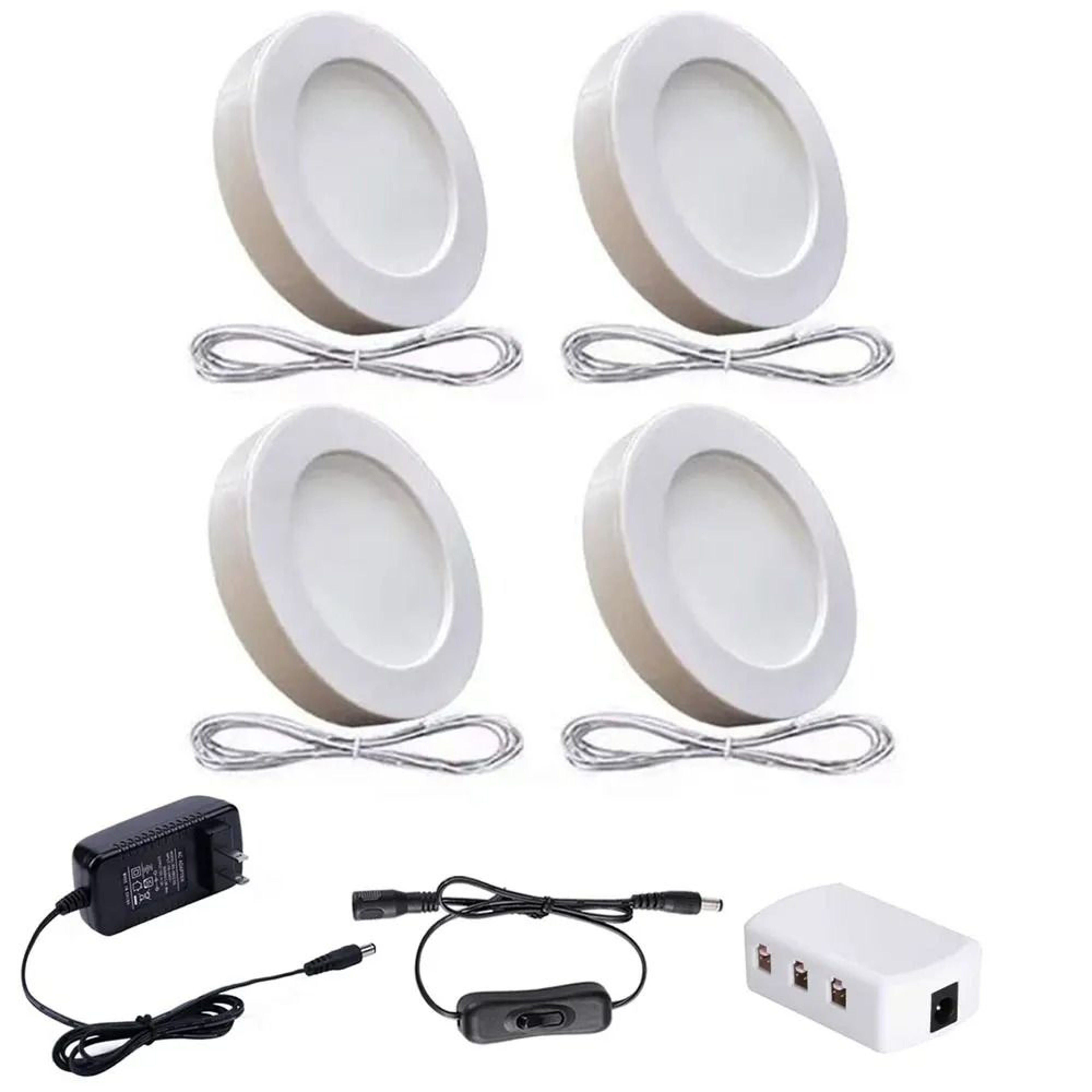 12W SurfaceMount DirectAC LED Undercabinet Puck Light Kit 1