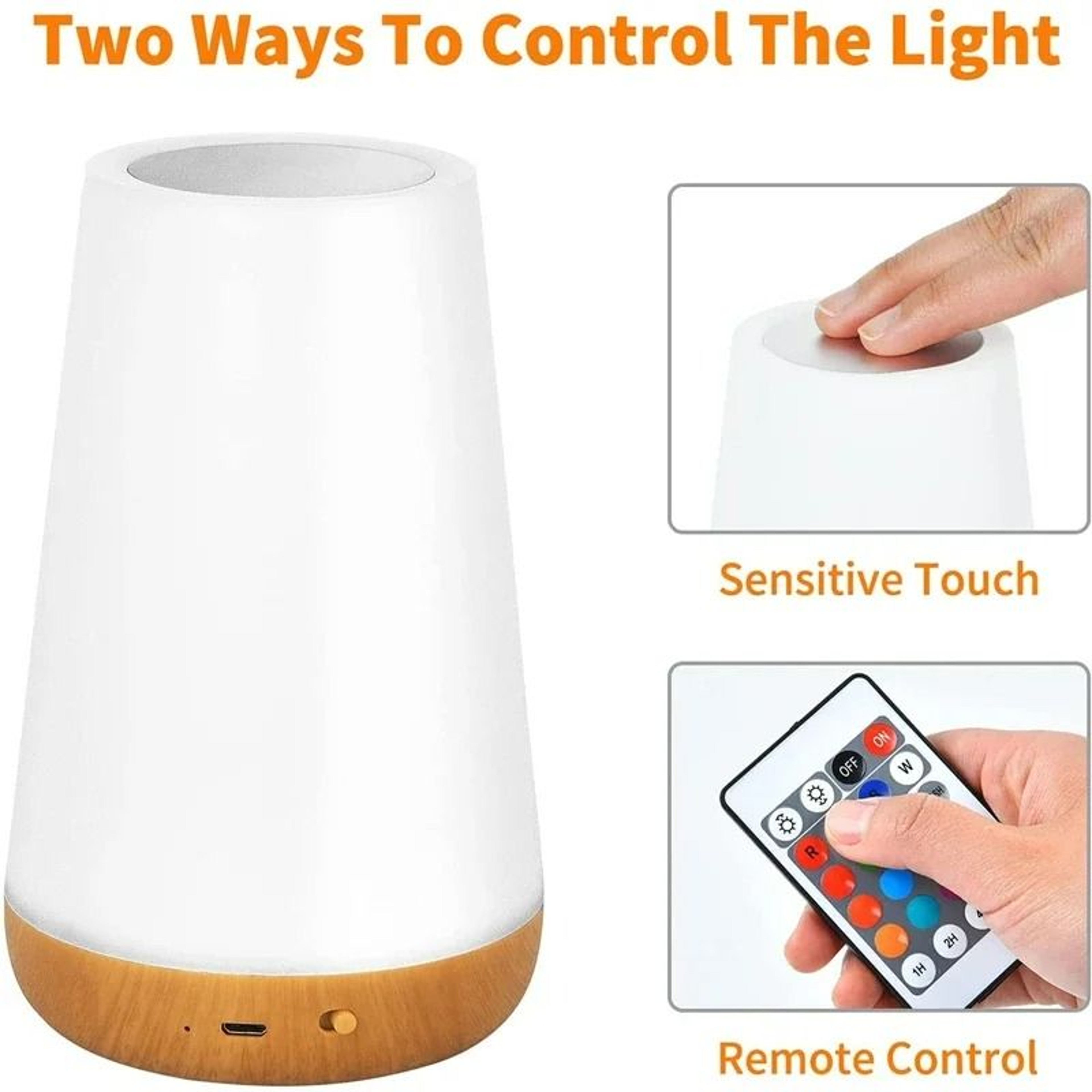 13Color Rechargeable Touch LED Night Light  Bedside Lamp 4