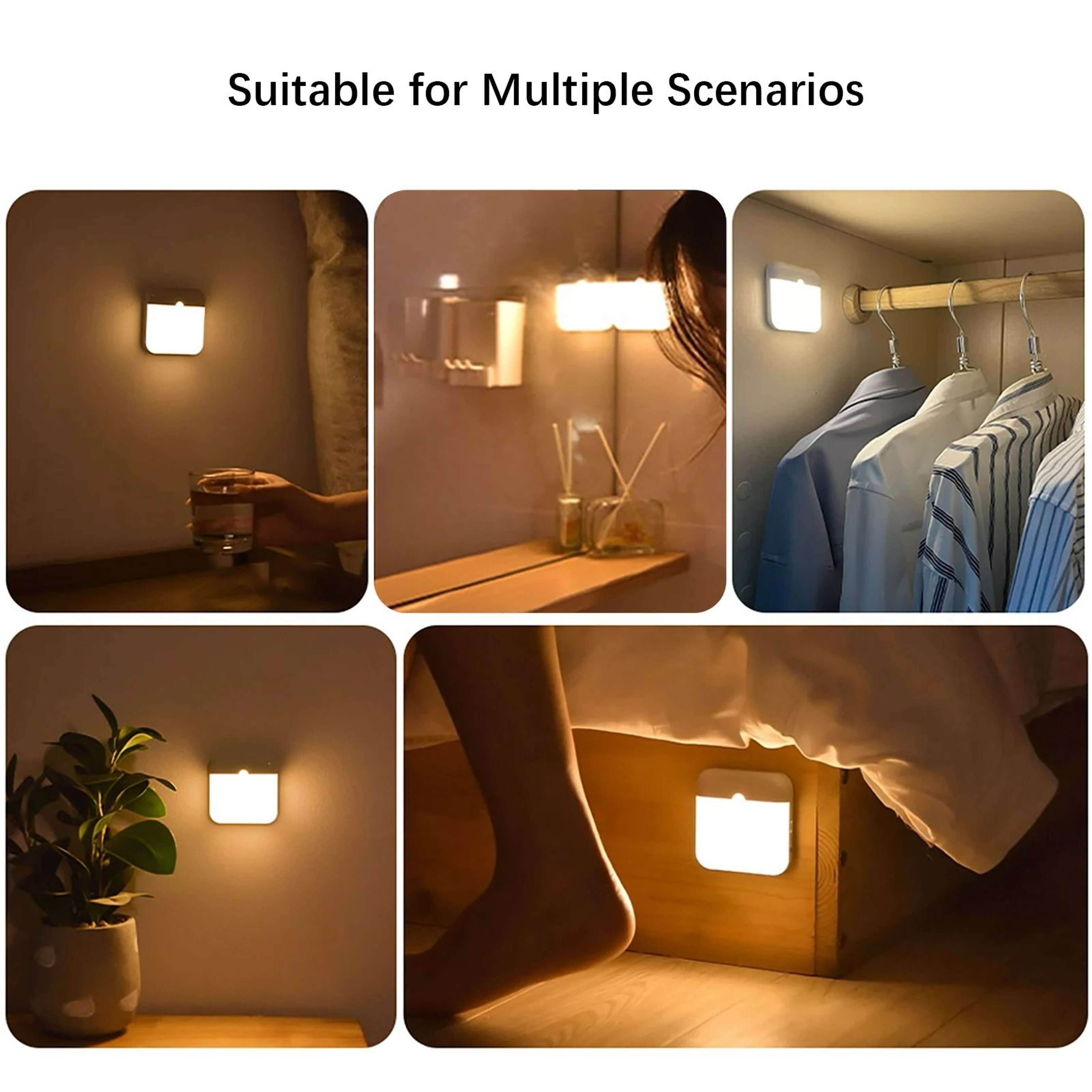 Wireless USBC Motion Sensor LED Closet Light Rechargeable Wall Night Lamp 3