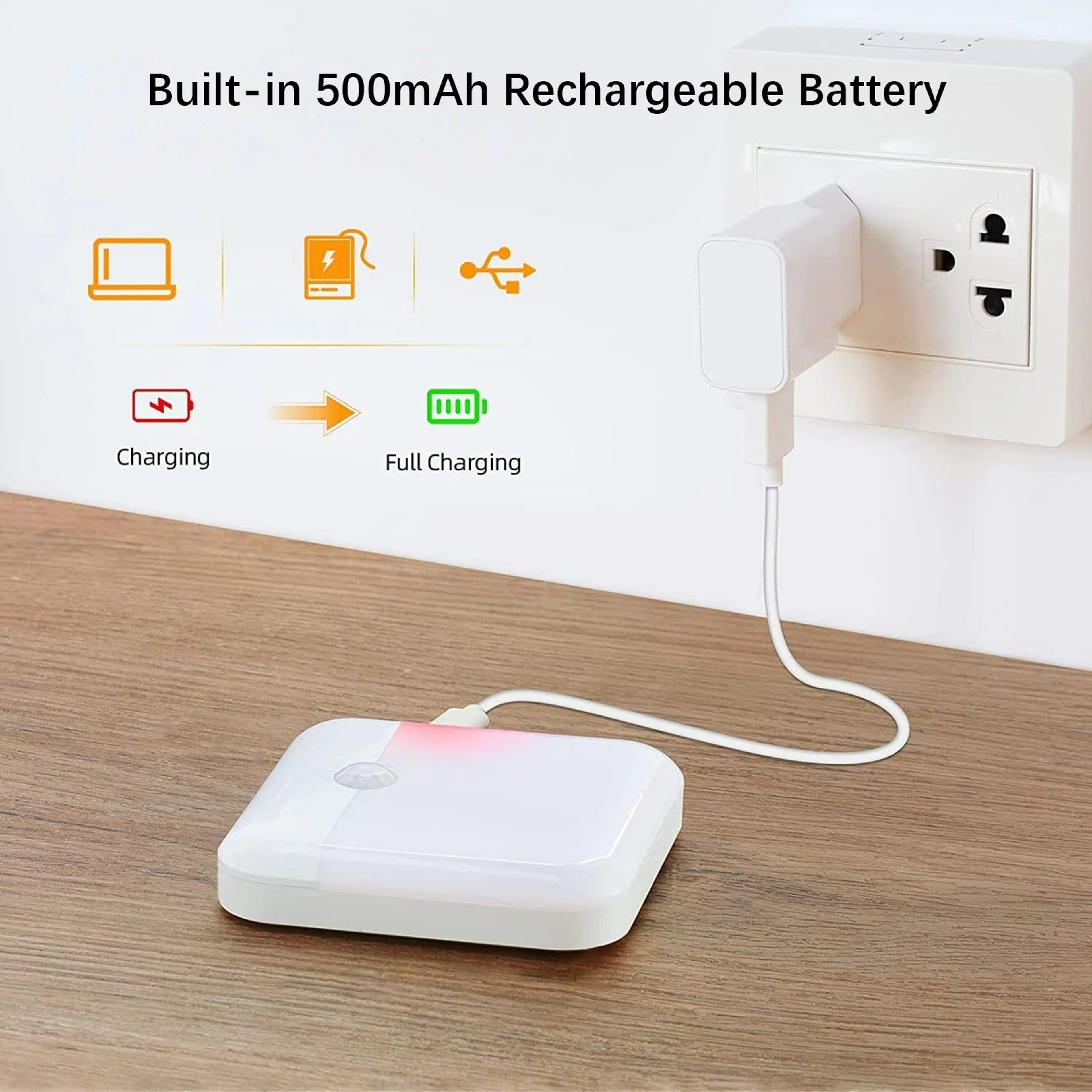 Wireless USBC Motion Sensor LED Closet Light Rechargeable Wall Night Lamp 5