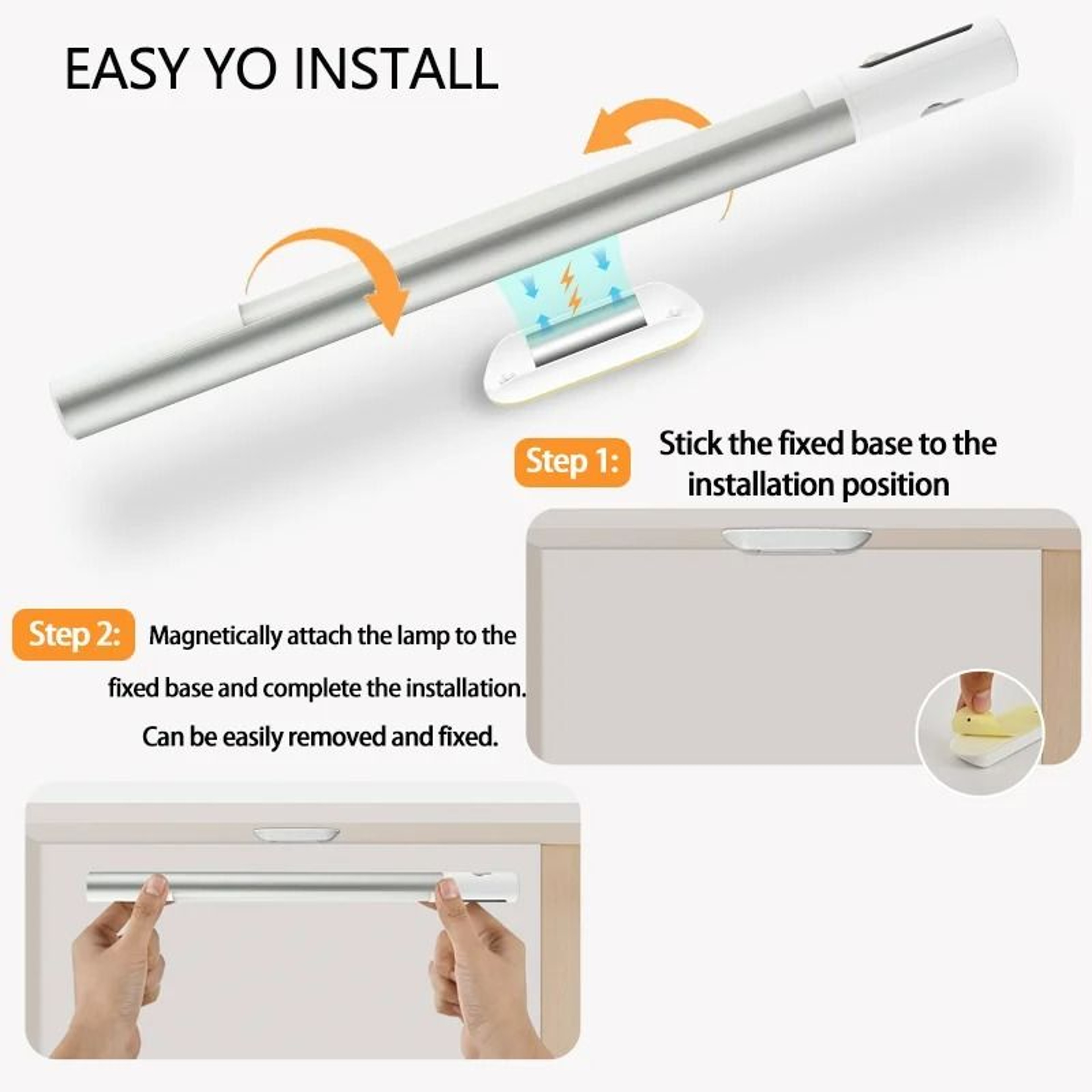 Digital Display Motion Sensor LED Desk Lamp TypeC Rechargeable Night Light 5