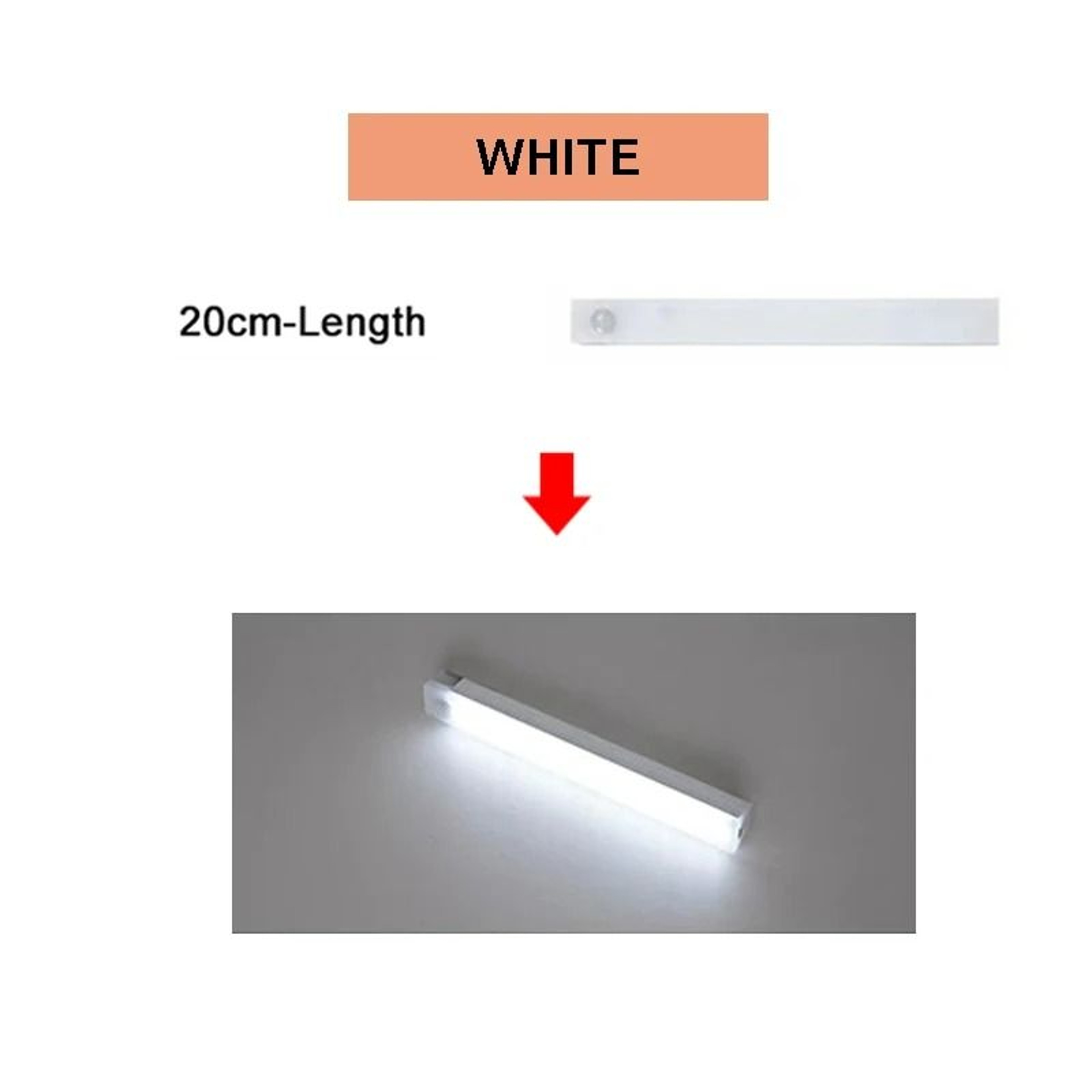 Rechargeable LED Motion Sensor Under Cabinet Light Magnetic Wall Bar Lamp 9