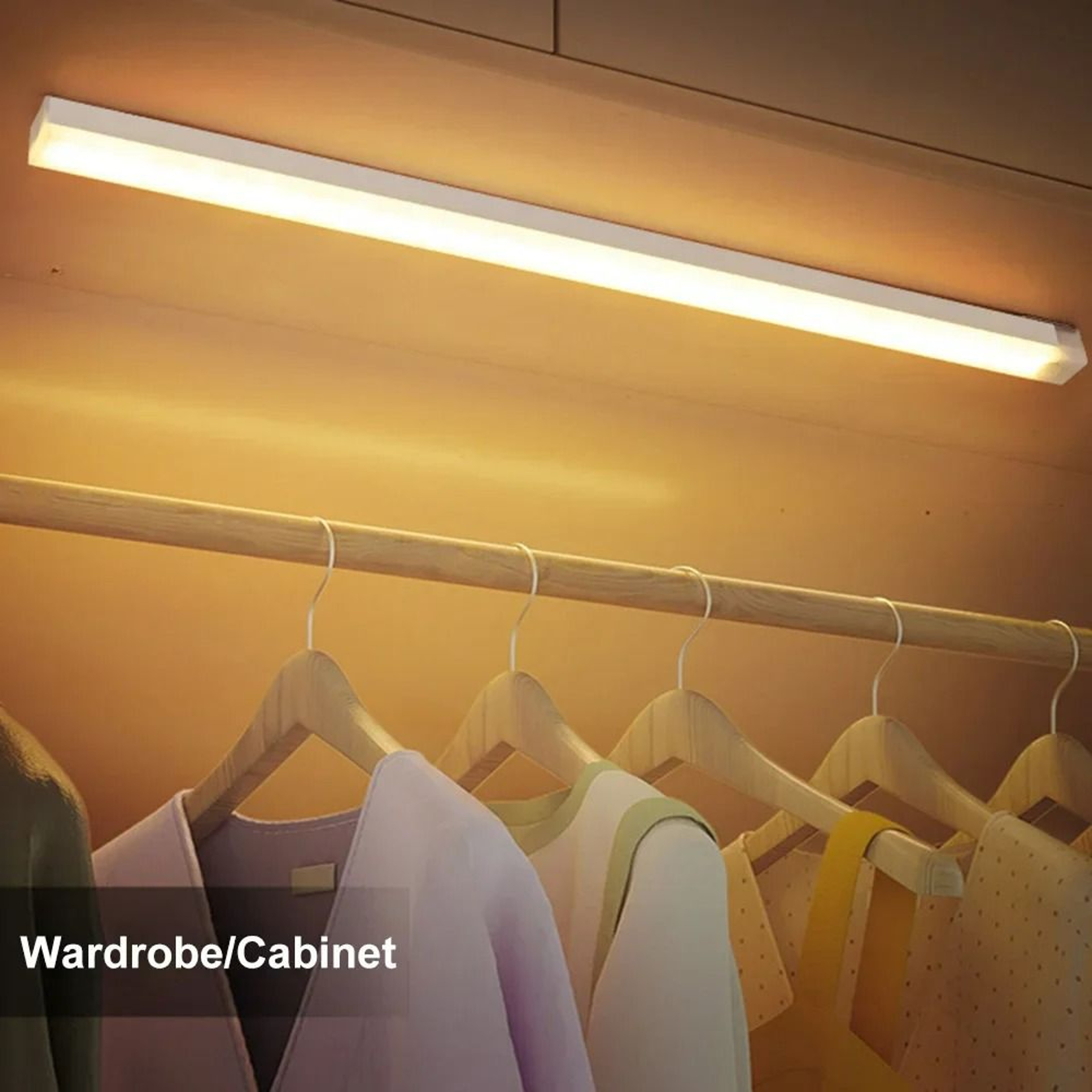 Rechargeable LED Motion Sensor Cabinet Light Bar Under Counter Night Lamp 2