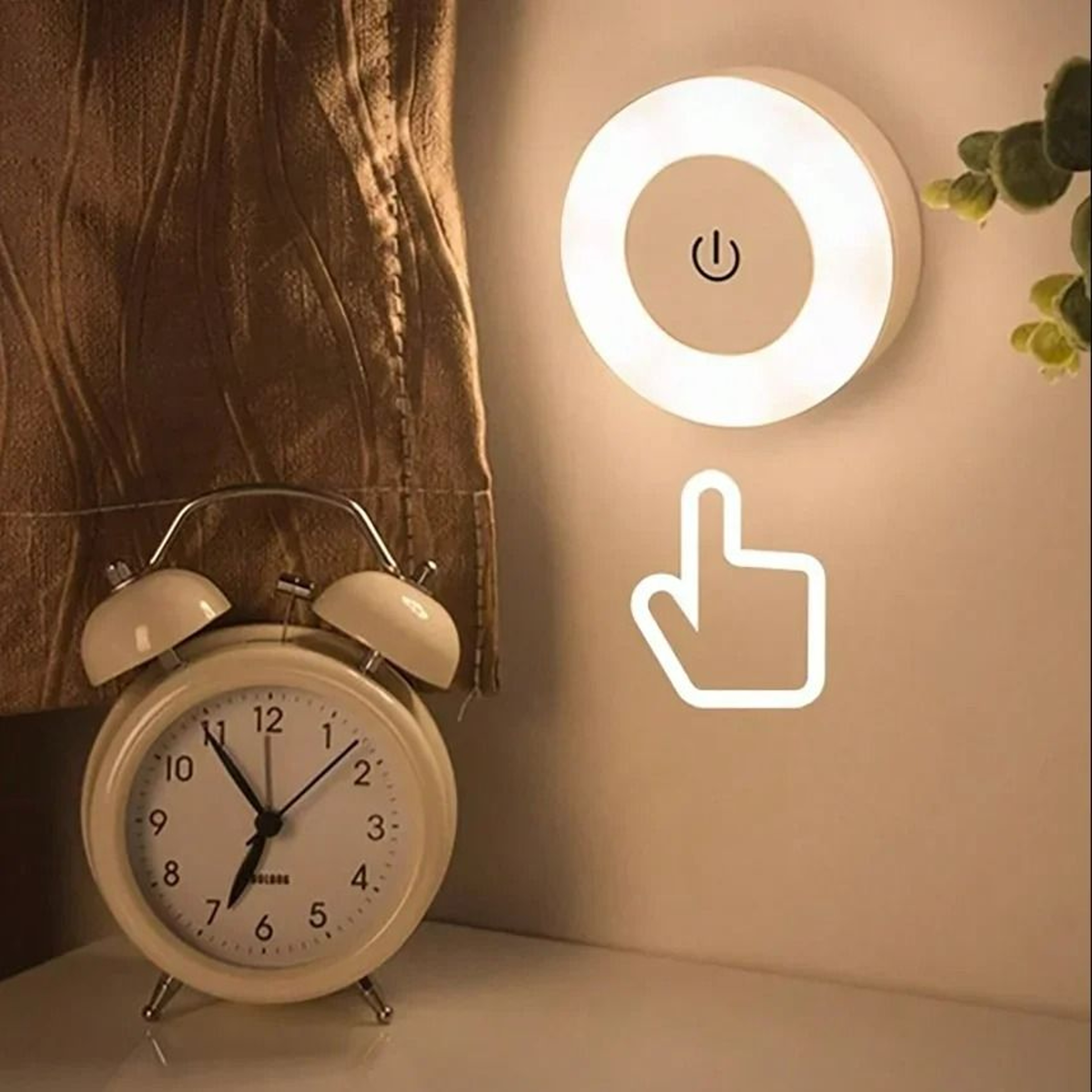 Portable USB Rechargeable LED Wall Sconce Touch Control Bedside Night Light 0