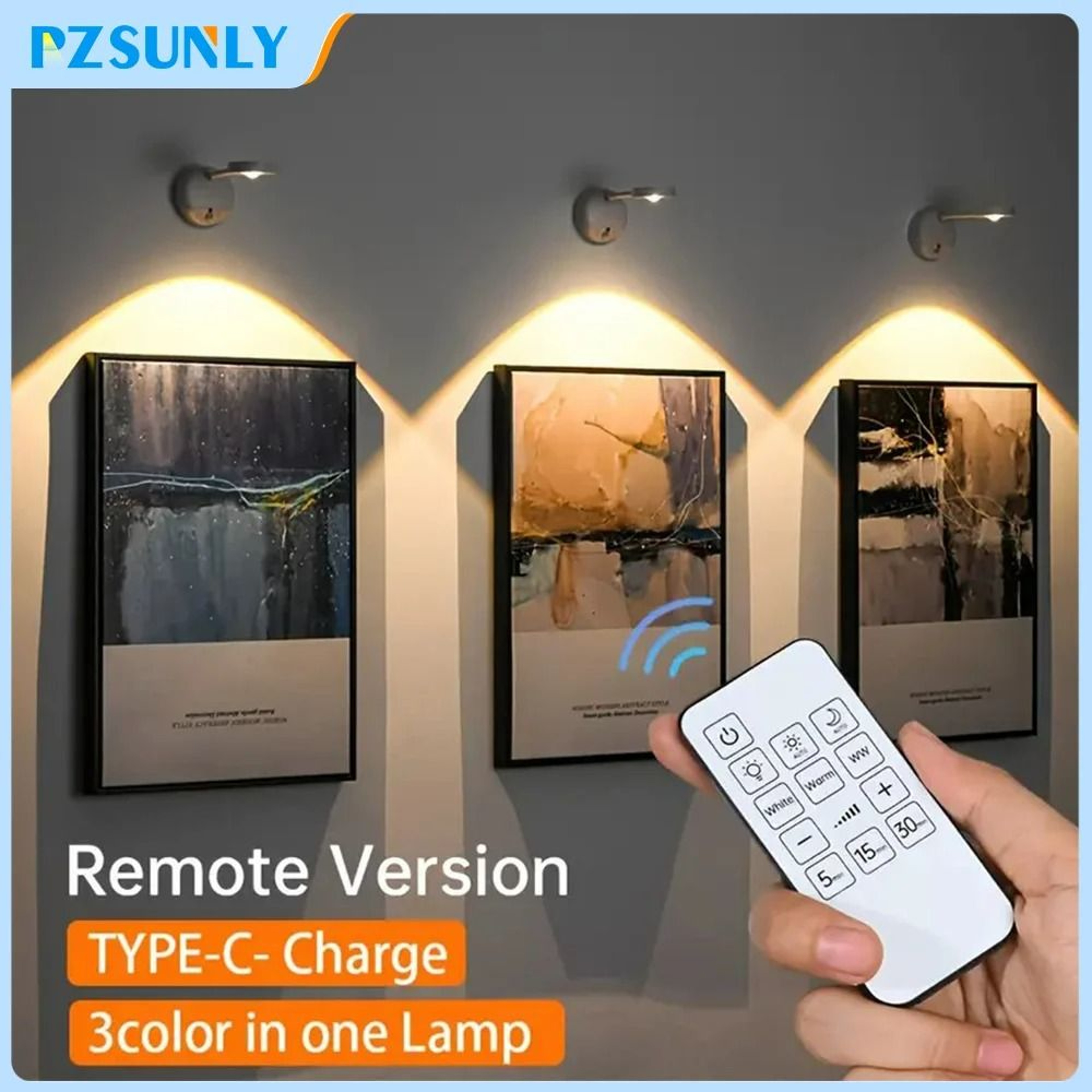 Wireless Motion Sensor LED Wall Sconce USB Rechargeable Indoor Night Light 1
