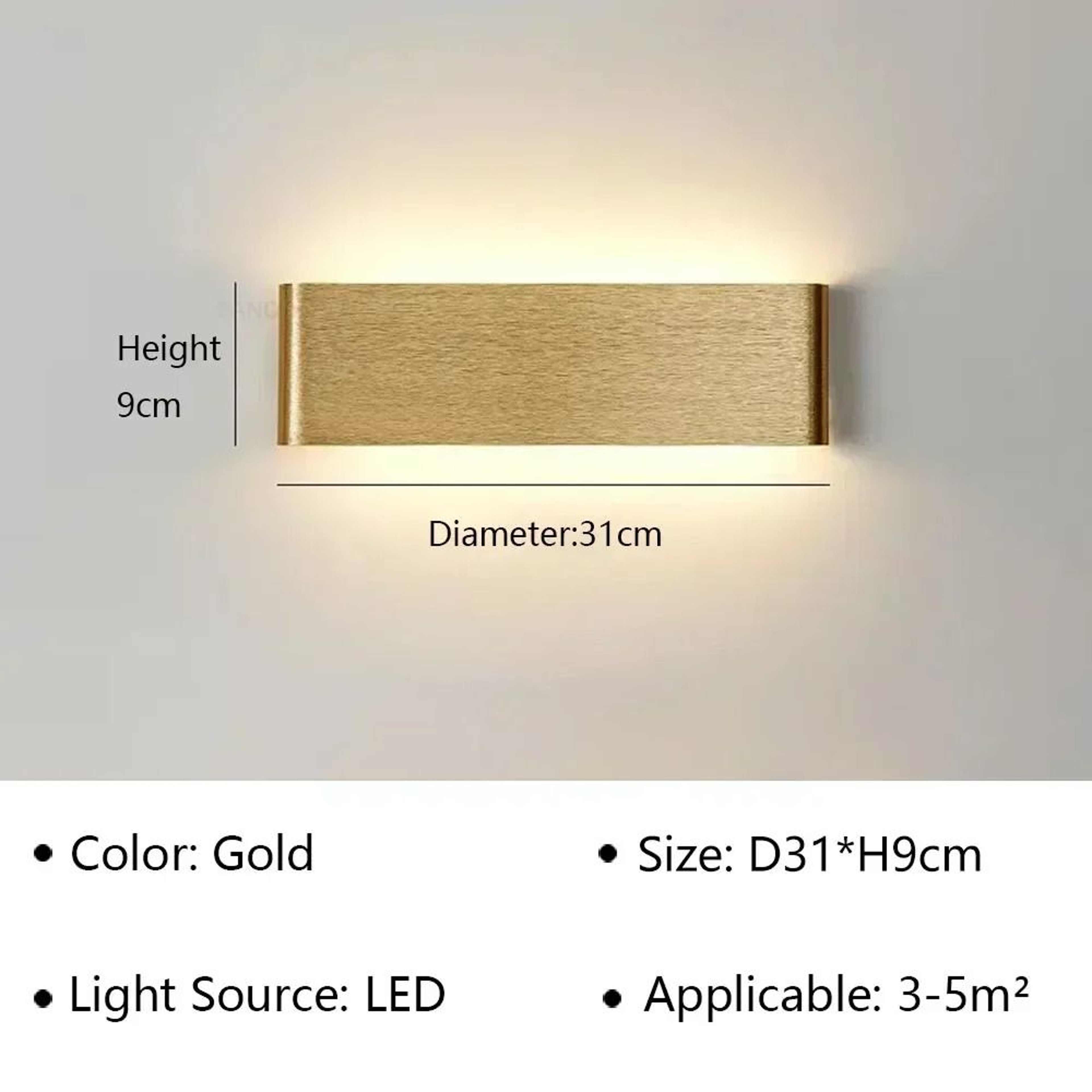 Modern LED Indoor Wall Sconce Fixture Decorative Linear Wall Lamp 13