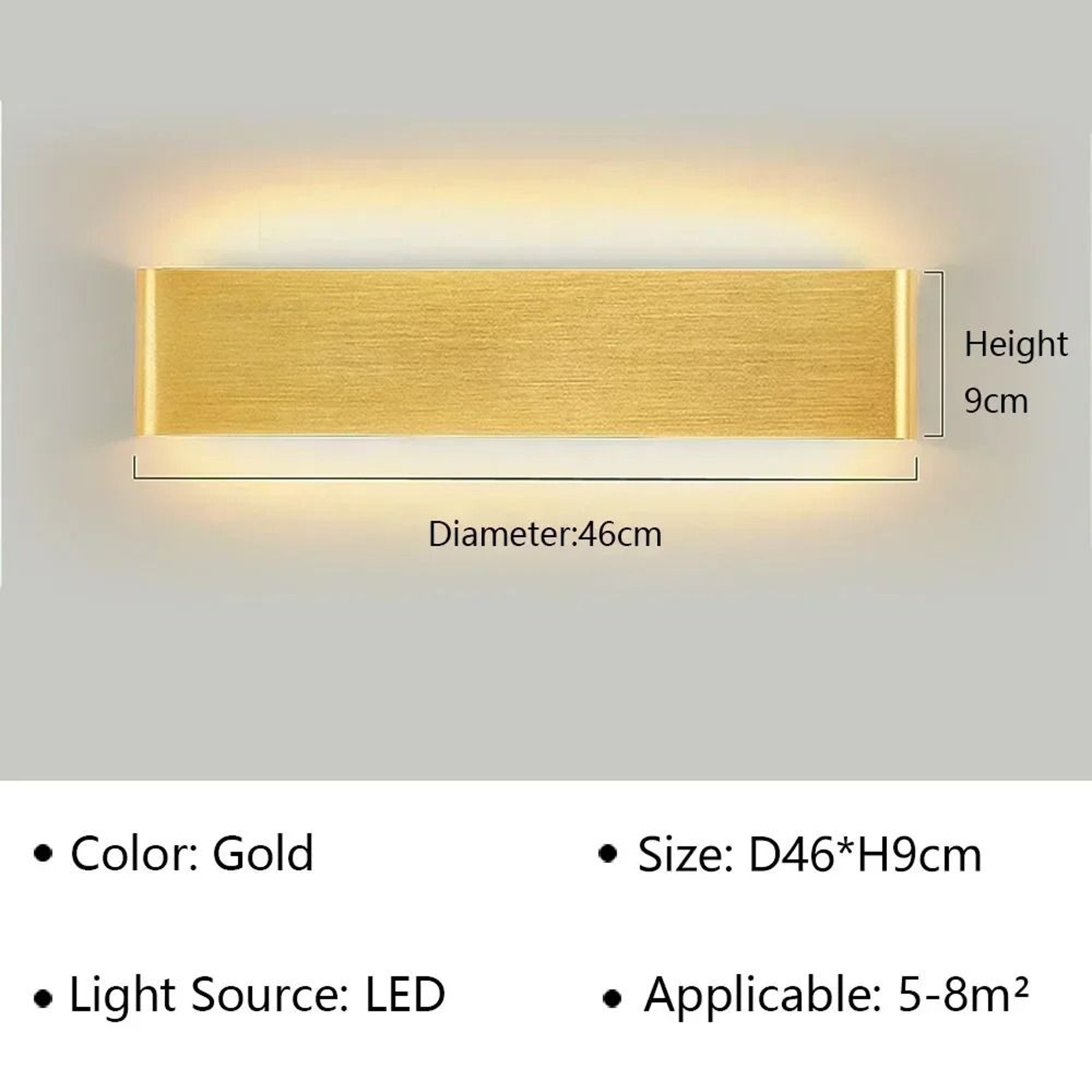 Modern LED Indoor Wall Sconce Fixture Decorative Linear Wall Lamp 18