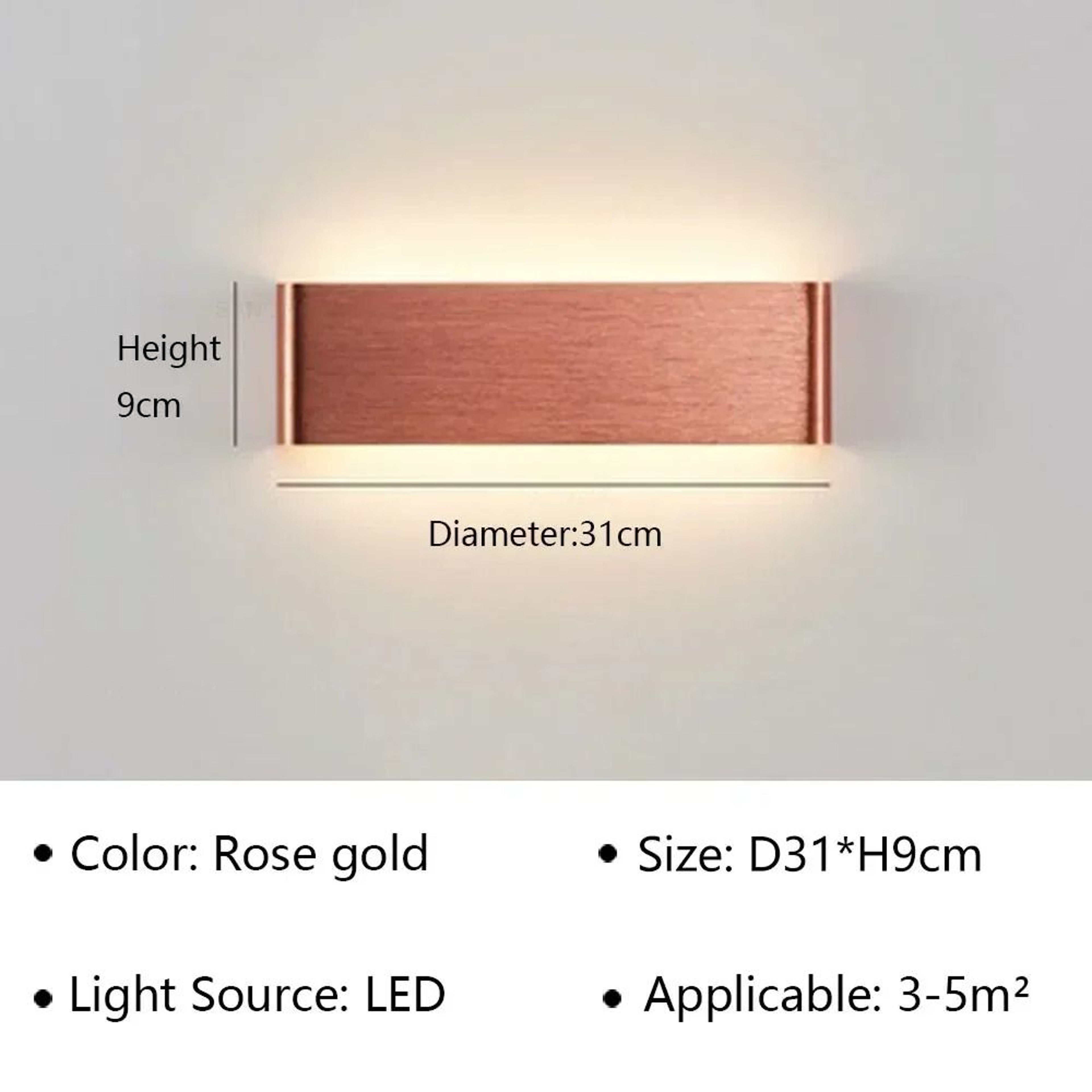 Modern LED Indoor Wall Sconce Fixture Decorative Linear Wall Lamp 15