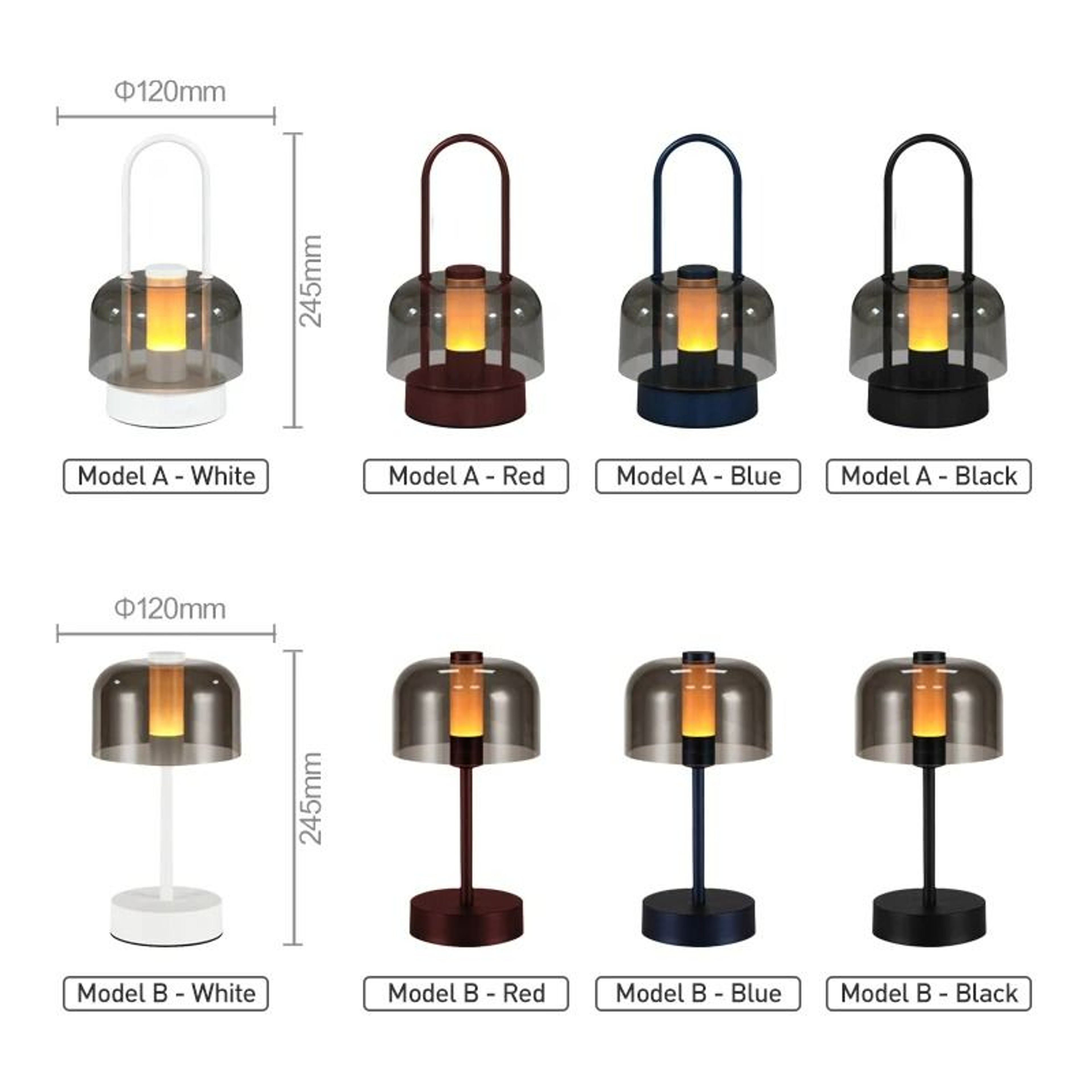 Modern Retro Nordic Rechargeable Desk Lamp Wireless Table  Camping Night Light 5
