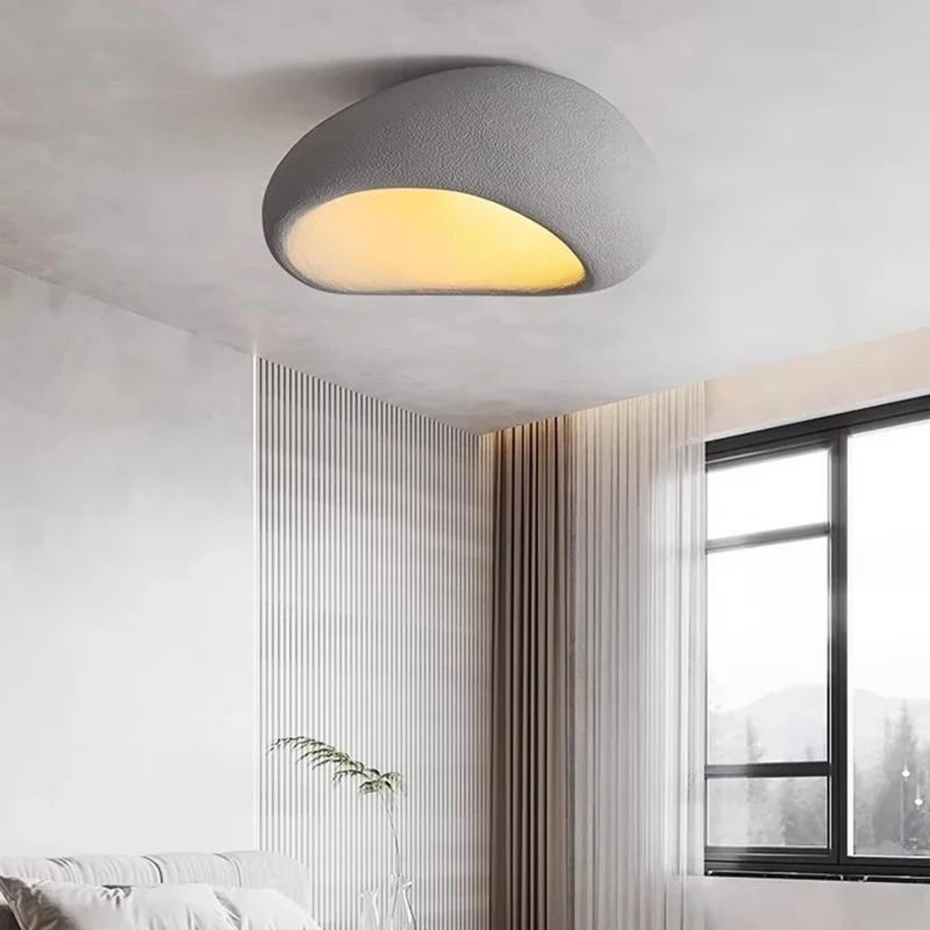 Japanese WabiSabi LED Ceiling Light Creative Bird Nest Pendant Lamp 5