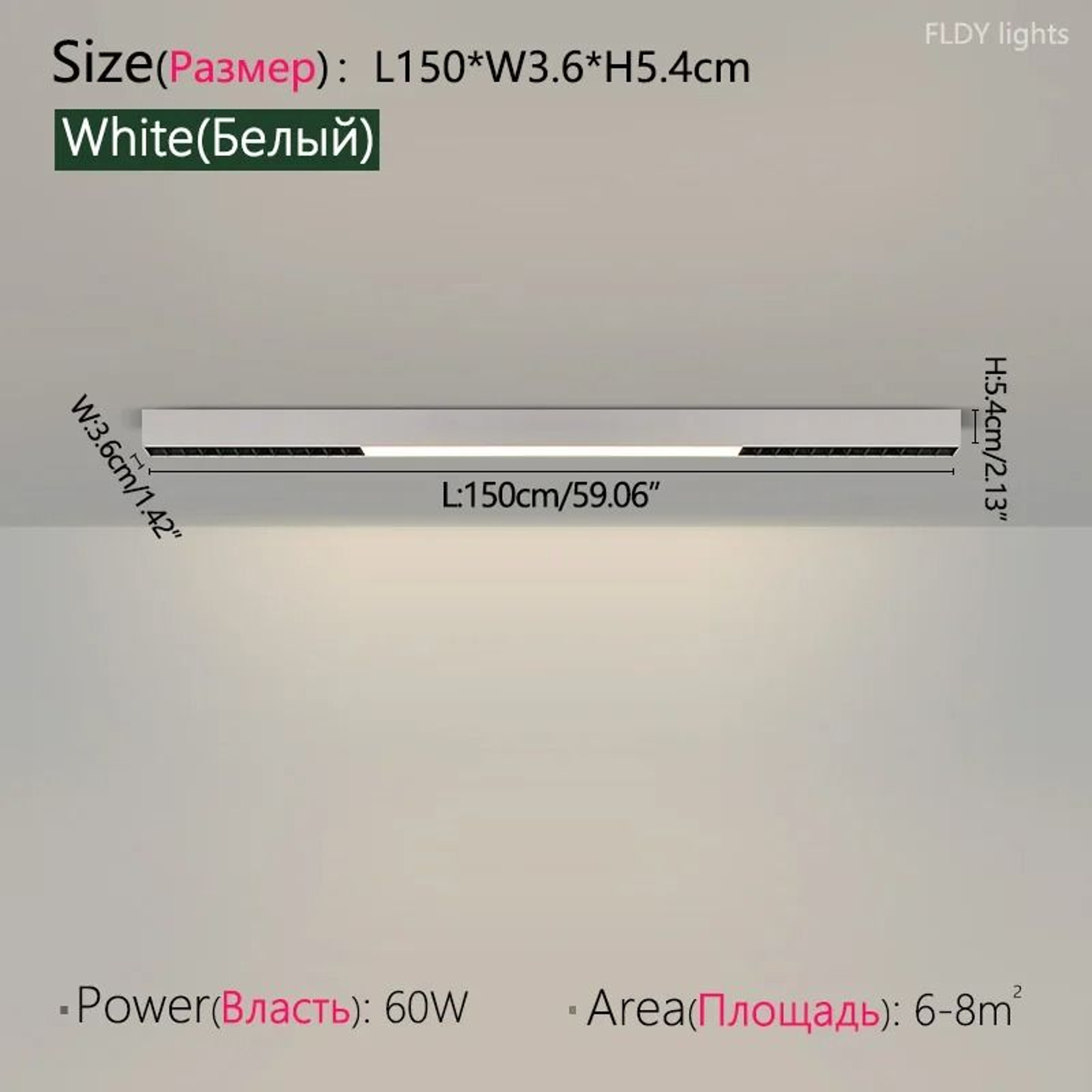 Modern Minimalist LED Linear Ceiling Lamp Fixture 15