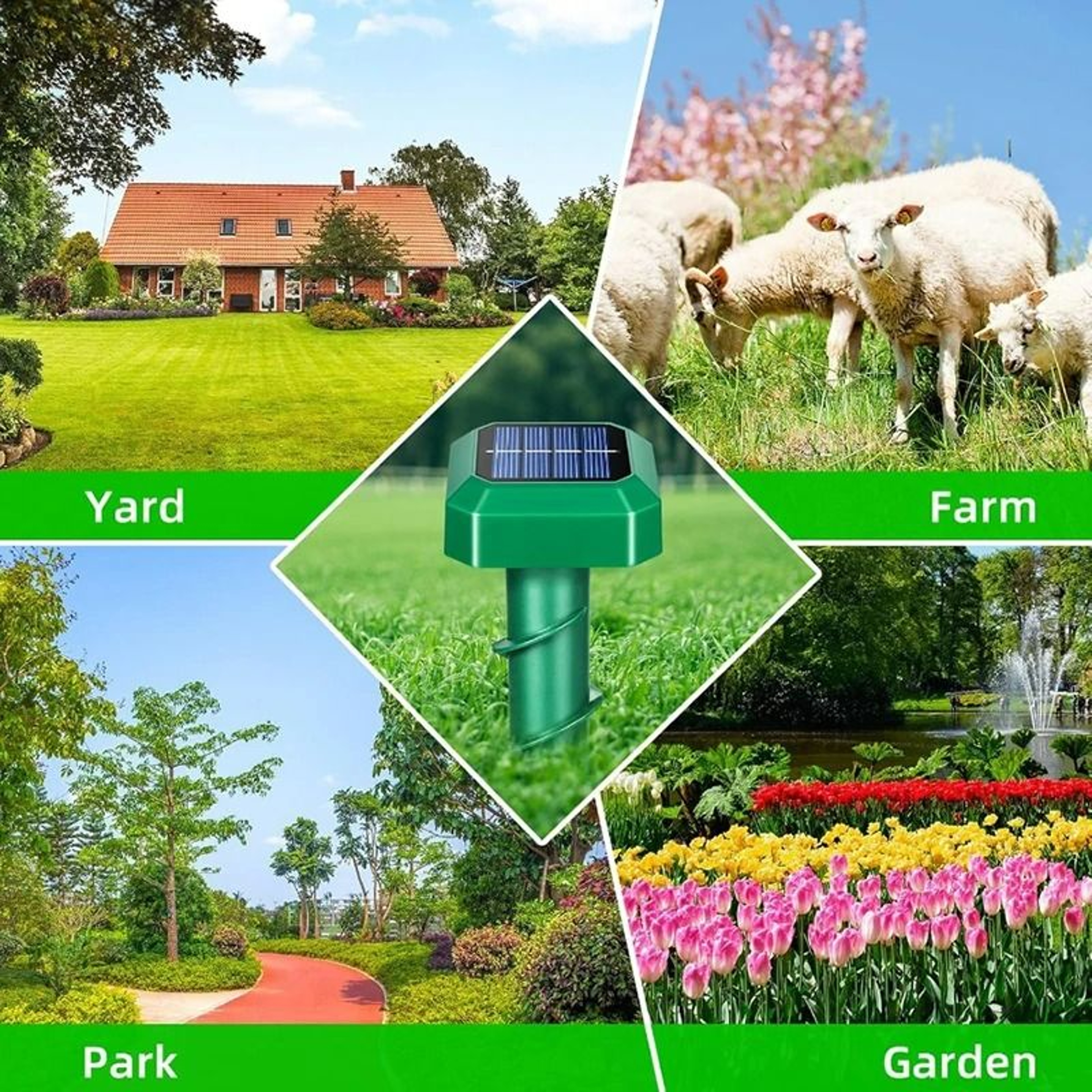 Upgraded Solar Ground Spike Mosquito Killer  Rodent Repeller Lawn Lamp 4