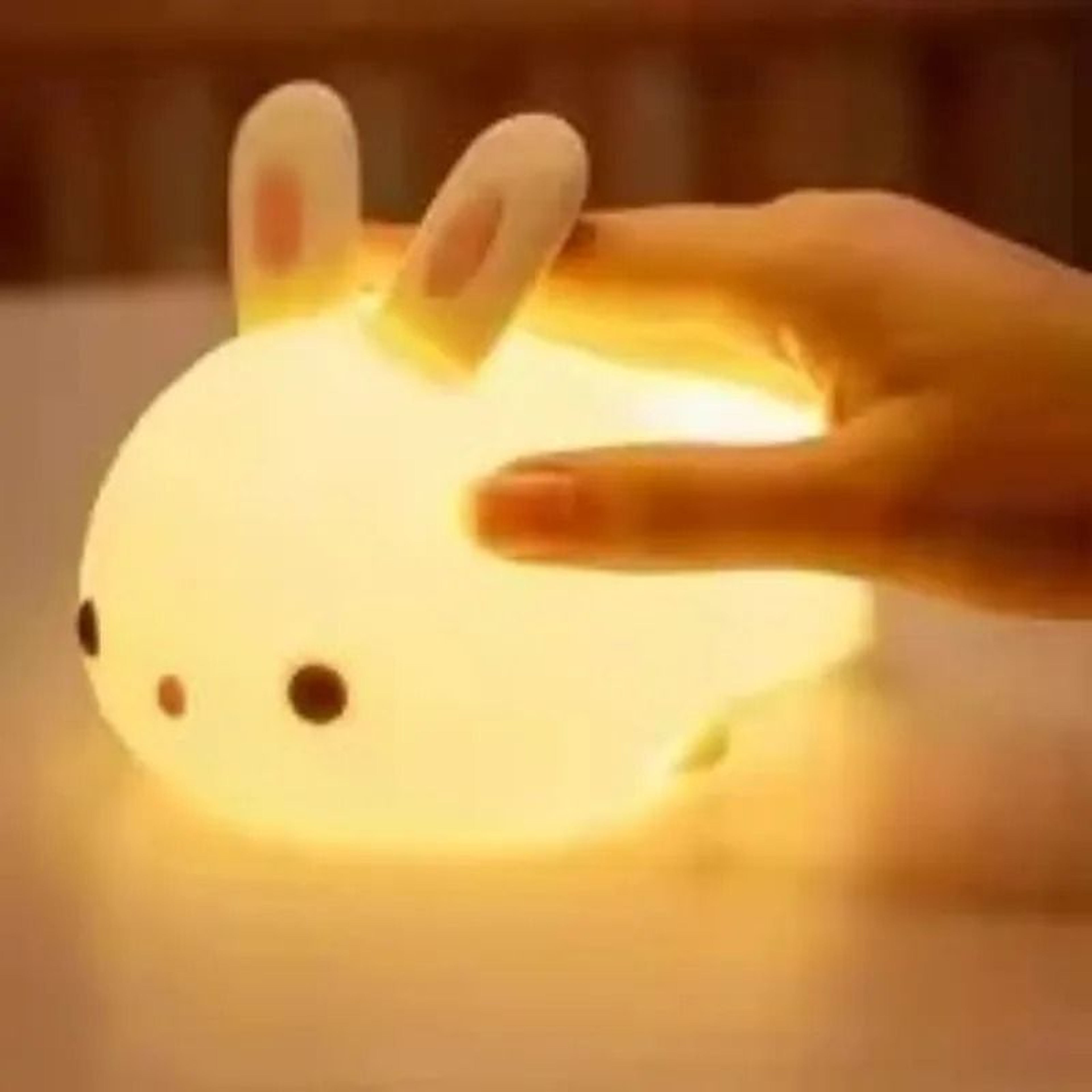 Rechargeable Soft Silicone Bunny LED Touch Night Light 3