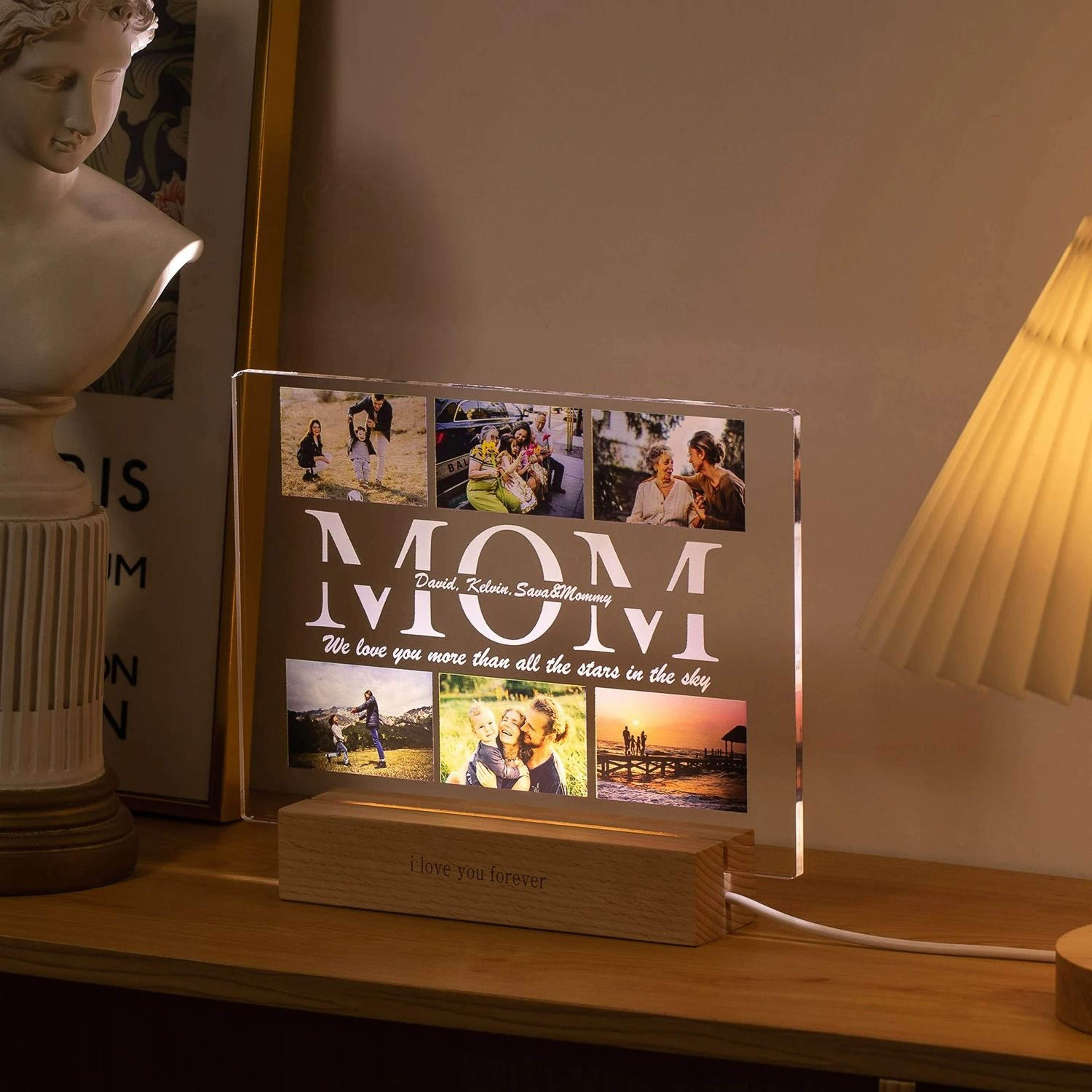 Personalized Custom Photo  Text 3D Acrylic Night Light 4