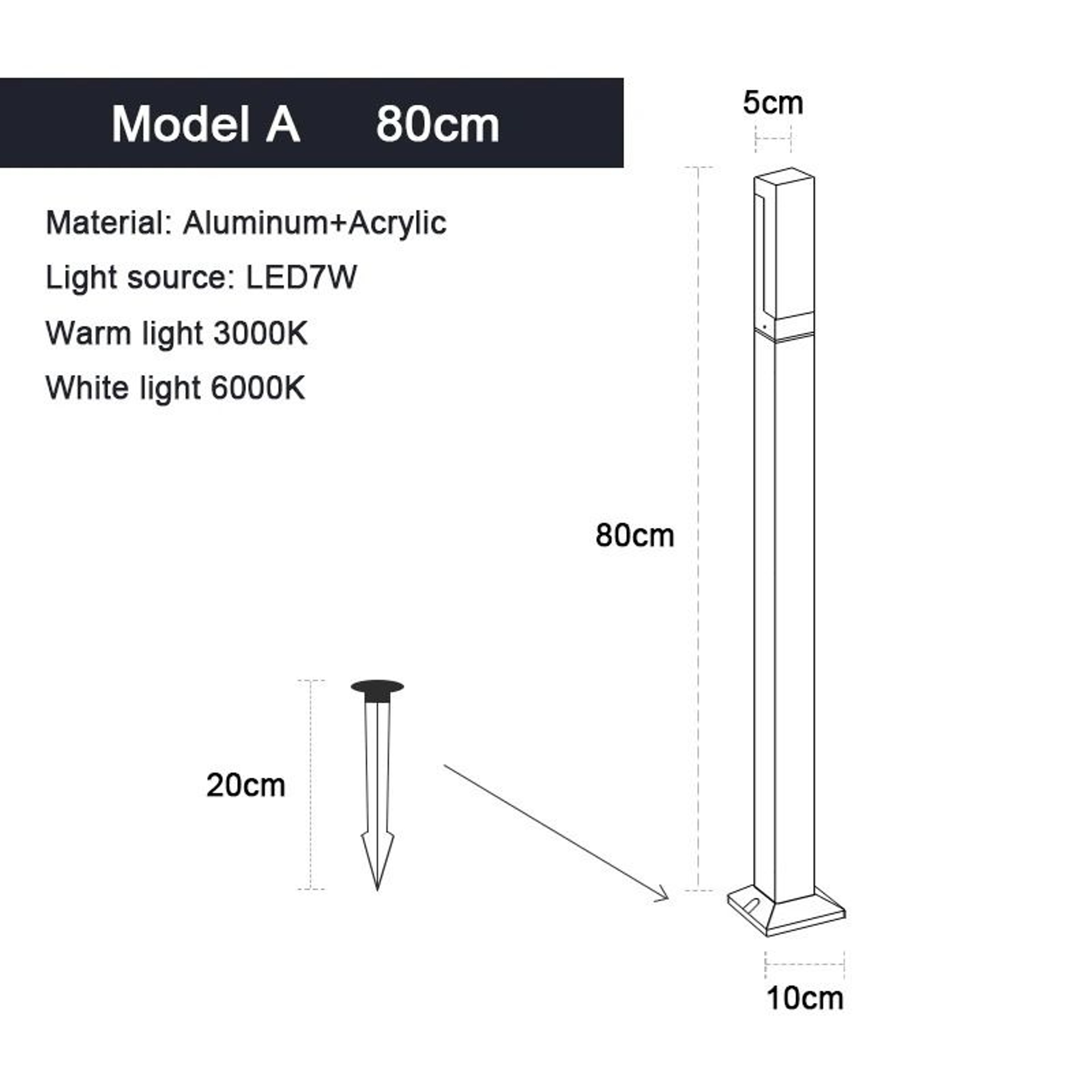 Modern Minimalist Aluminum Outdoor LED Lawn  Landscape Light 10