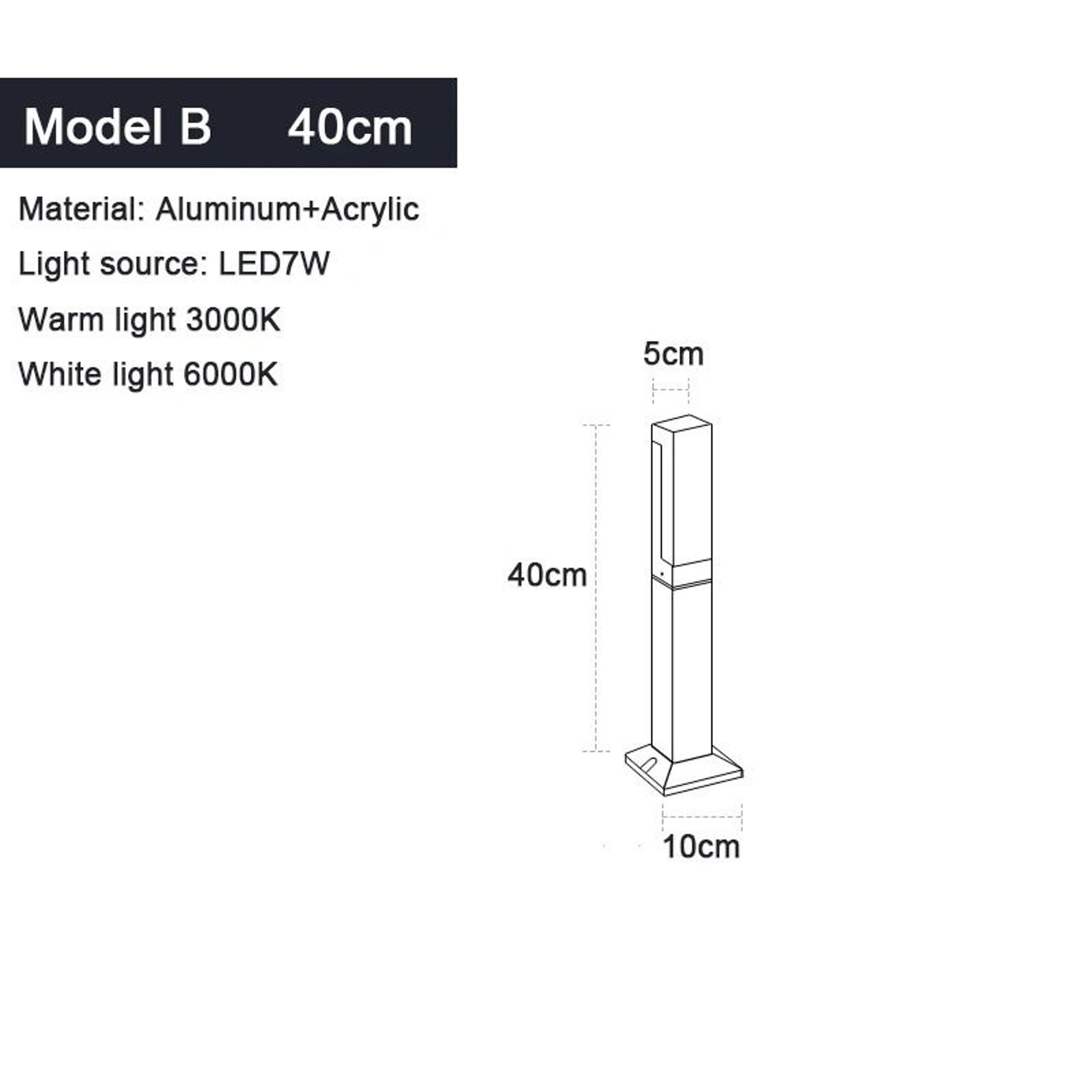 Modern Minimalist Aluminum Outdoor LED Lawn  Landscape Light 12