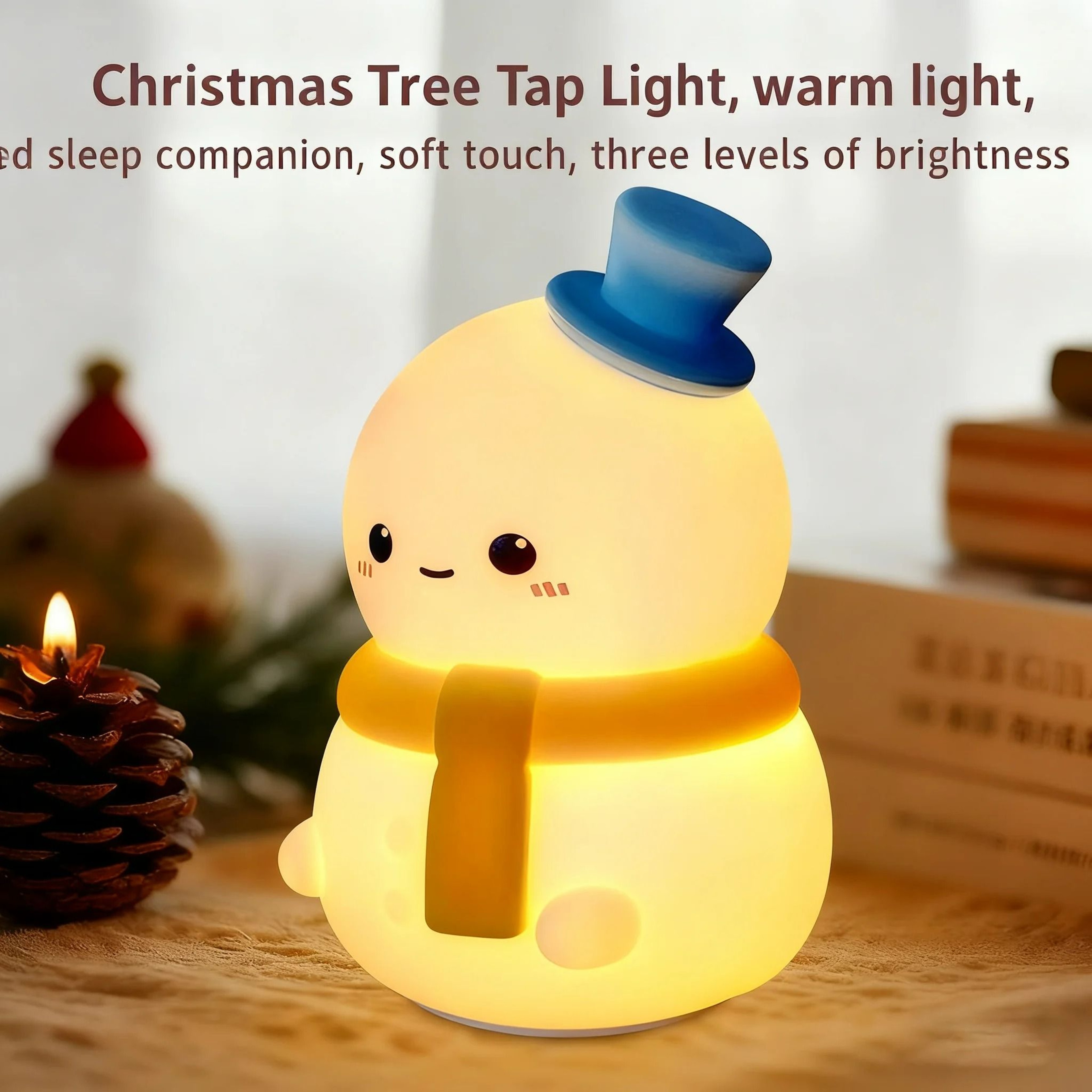 Snowman  Christmas Tree Ambient Night Light 3