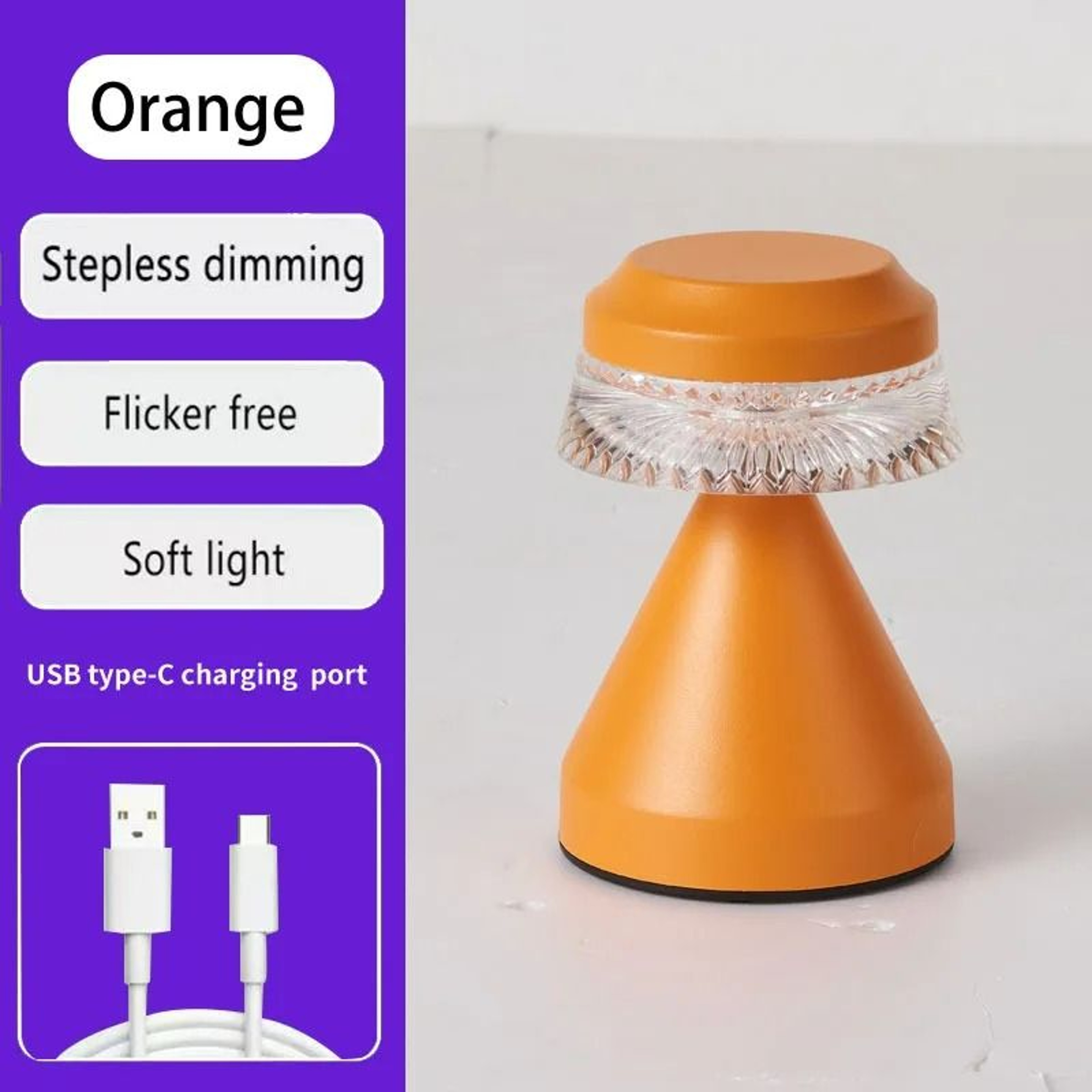Bedroom Fabric Shade LED Night Light Table Lamp 12