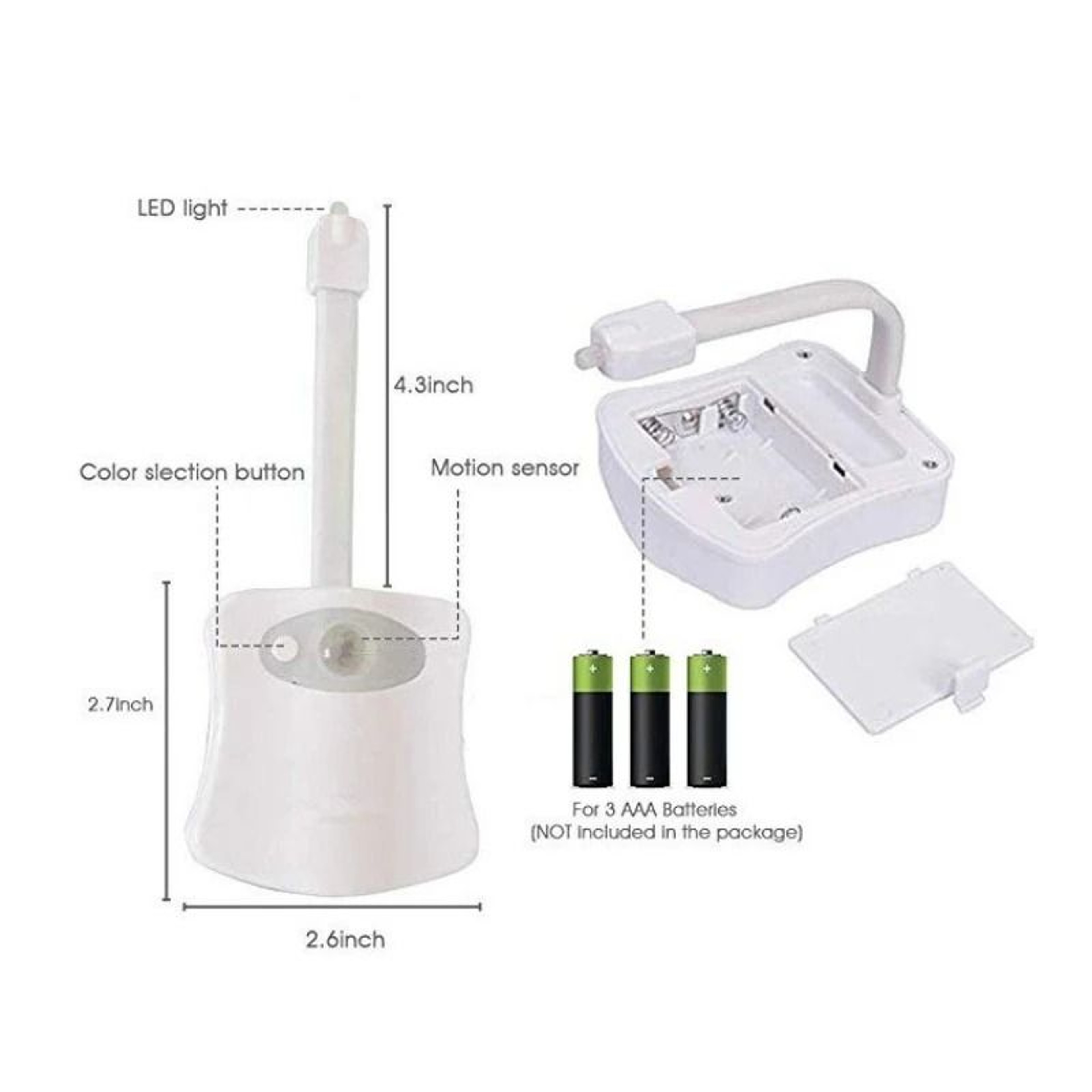 Wireless Motion Sensor RGB LED Toilet  Bathroom Night Light 6