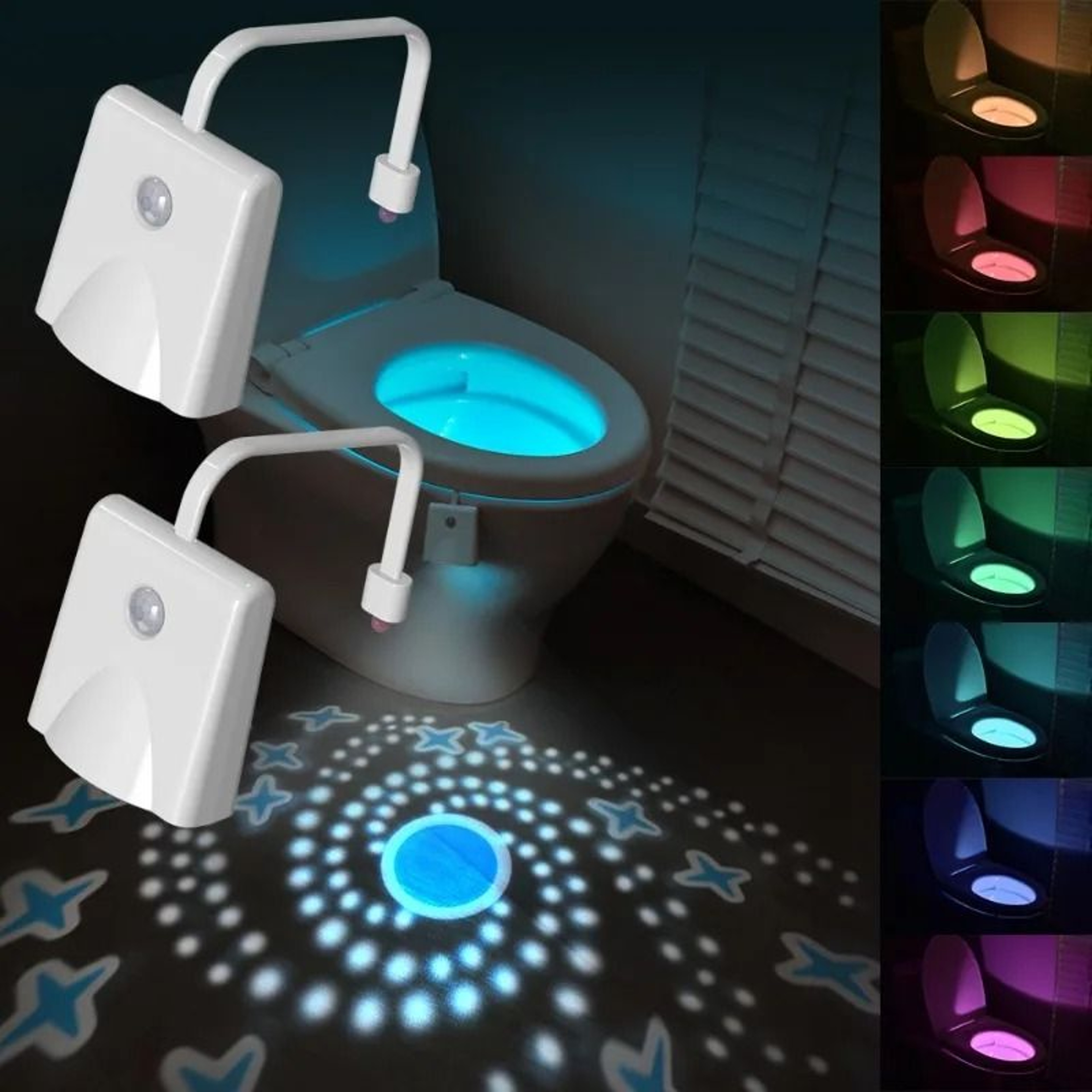 Wireless Motion Sensor RGB LED Toilet  Bathroom Night Light 0