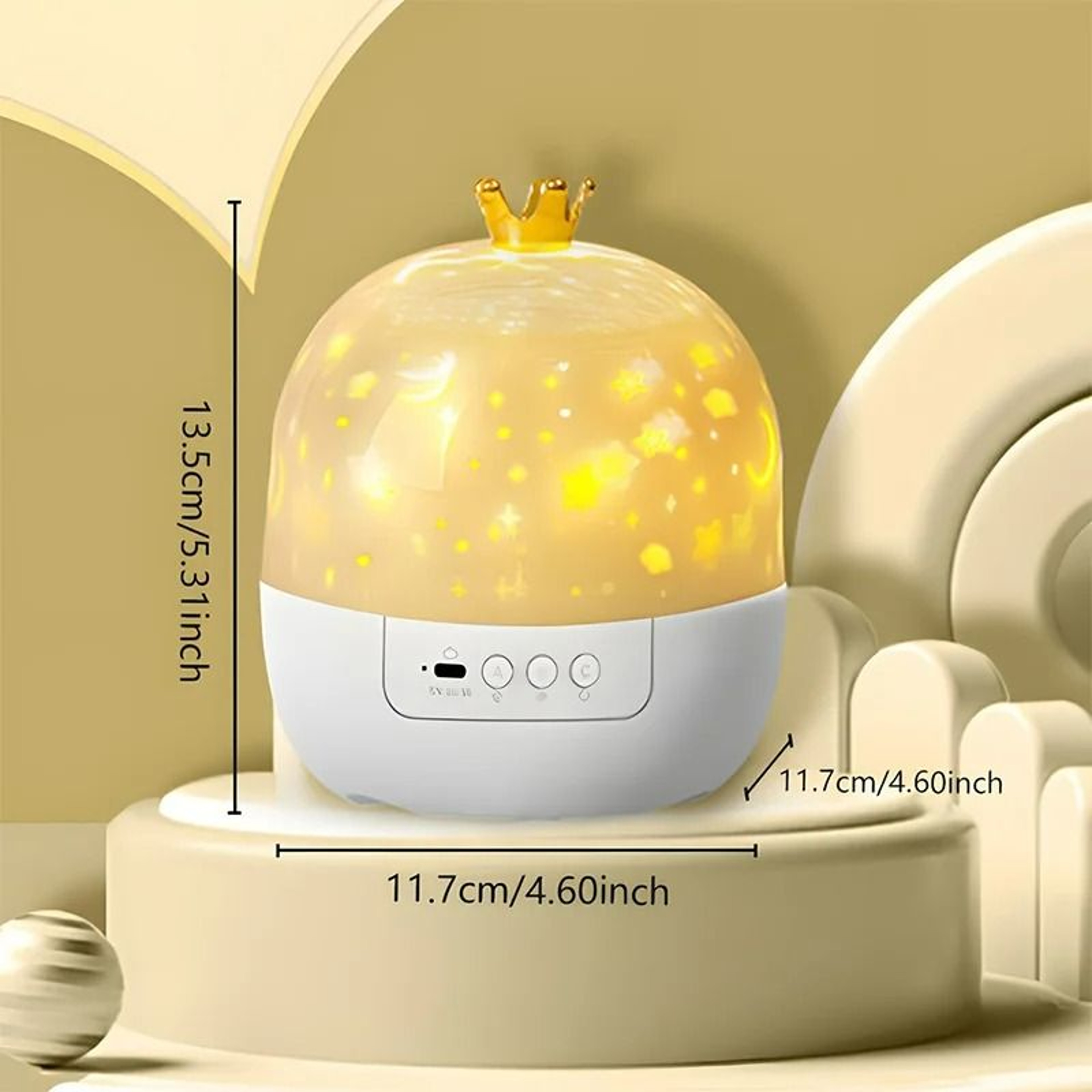 Crown Fantasy Starry Sky 15in1 Projection Night Light 6