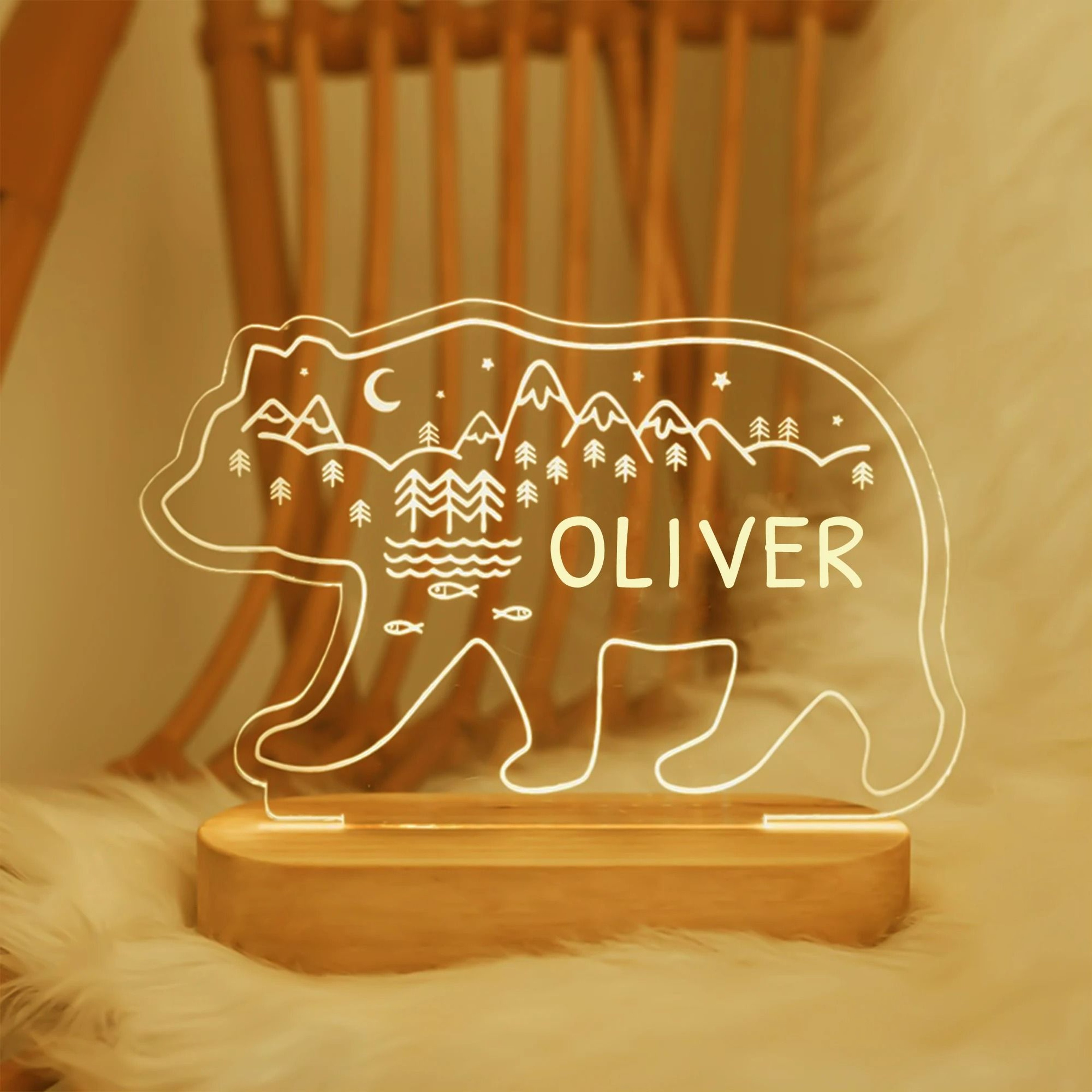 Personalized Children Name LED Night Light 16