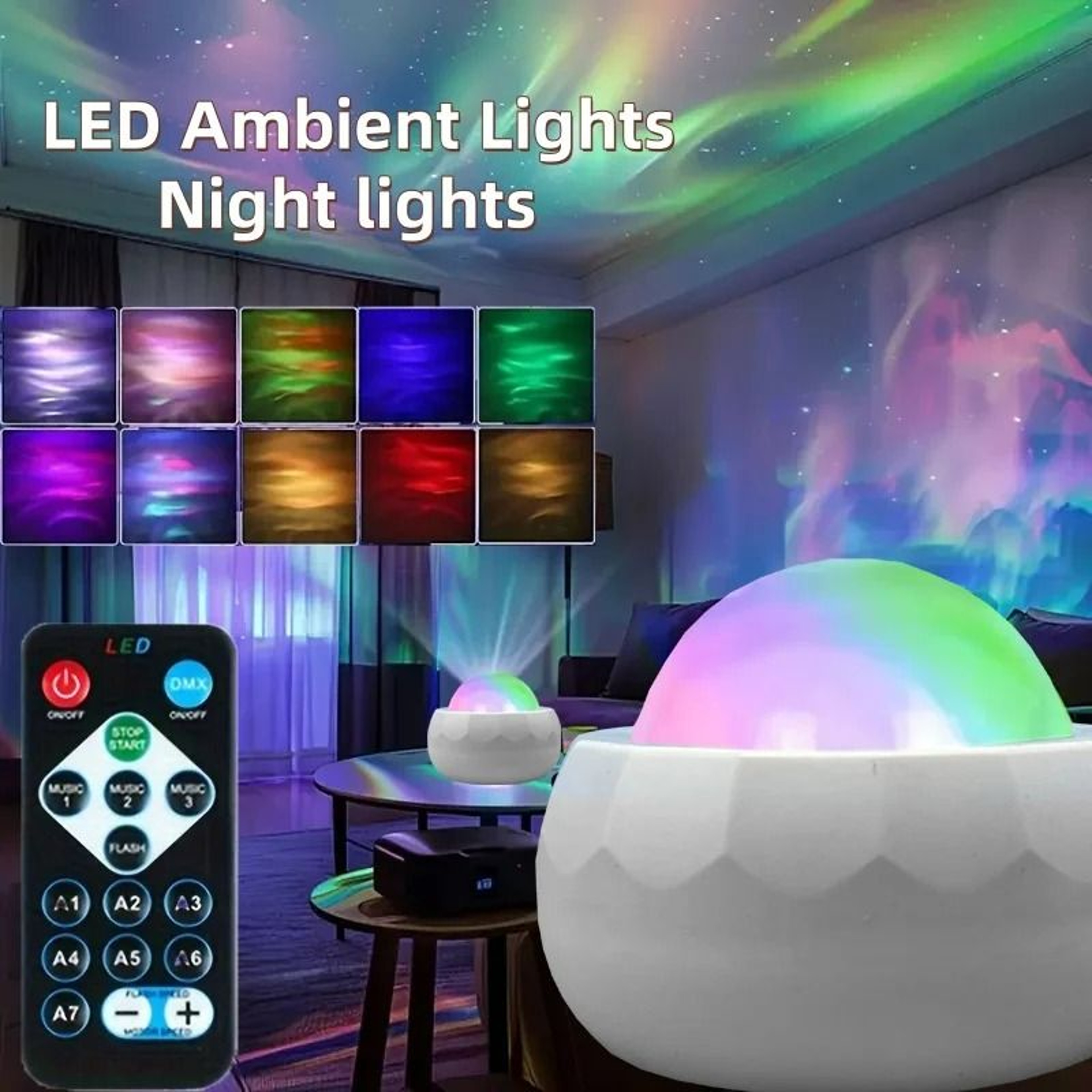 LED Galaxy Sky Projector Night Light 7