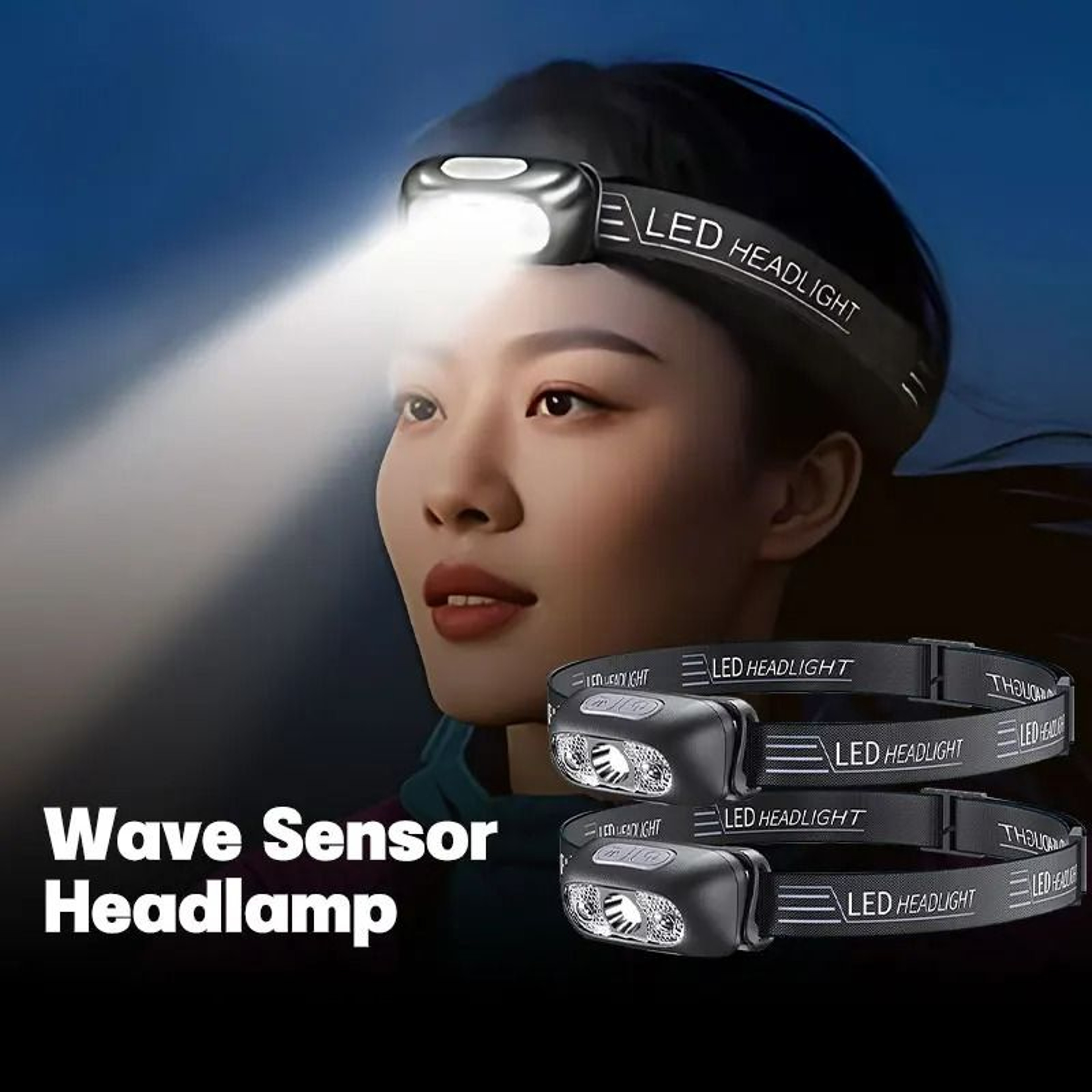 Rechargeable HandsFree LED Sensor Headlamp 2