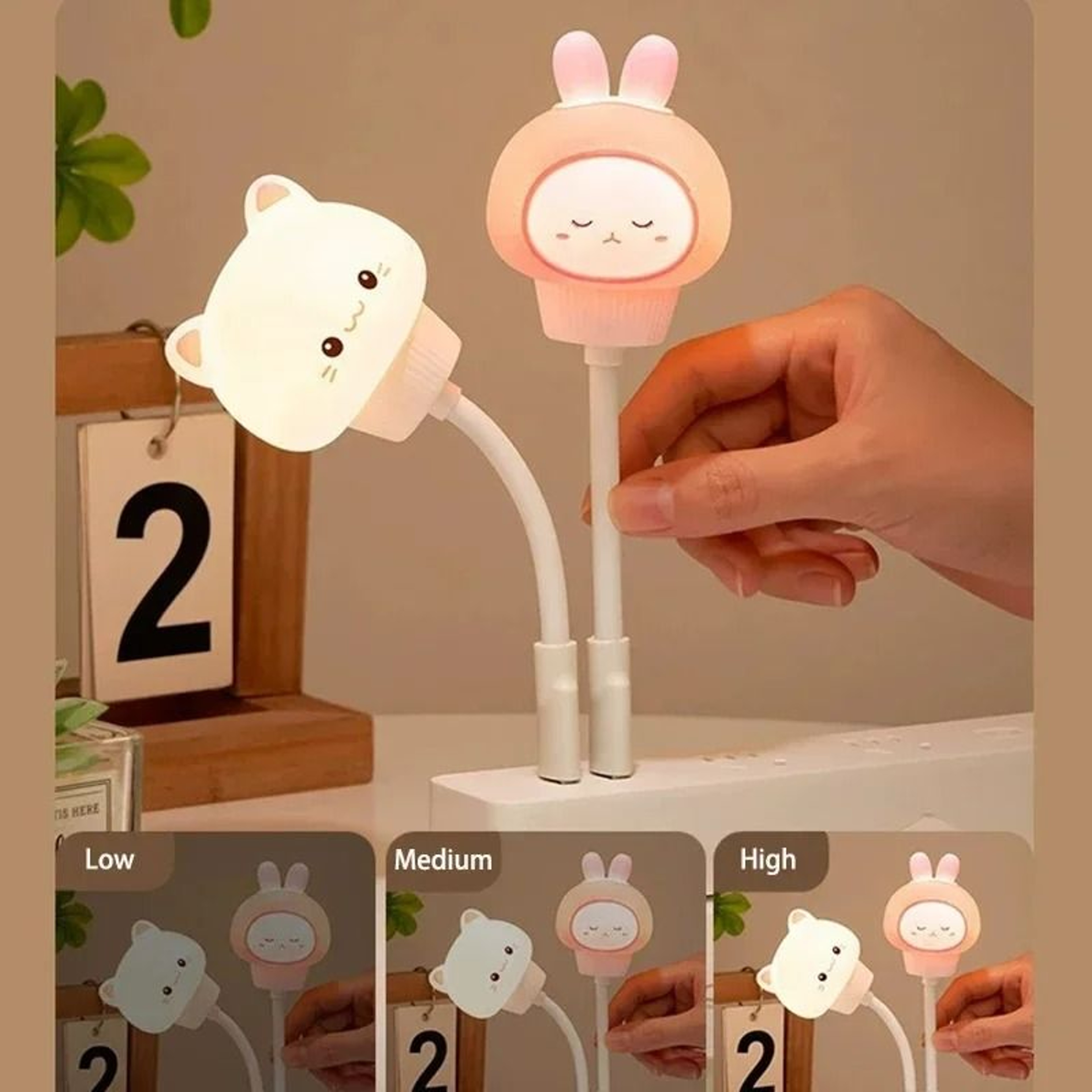 Cute Animal RemoteControl USB LED Night Light 1