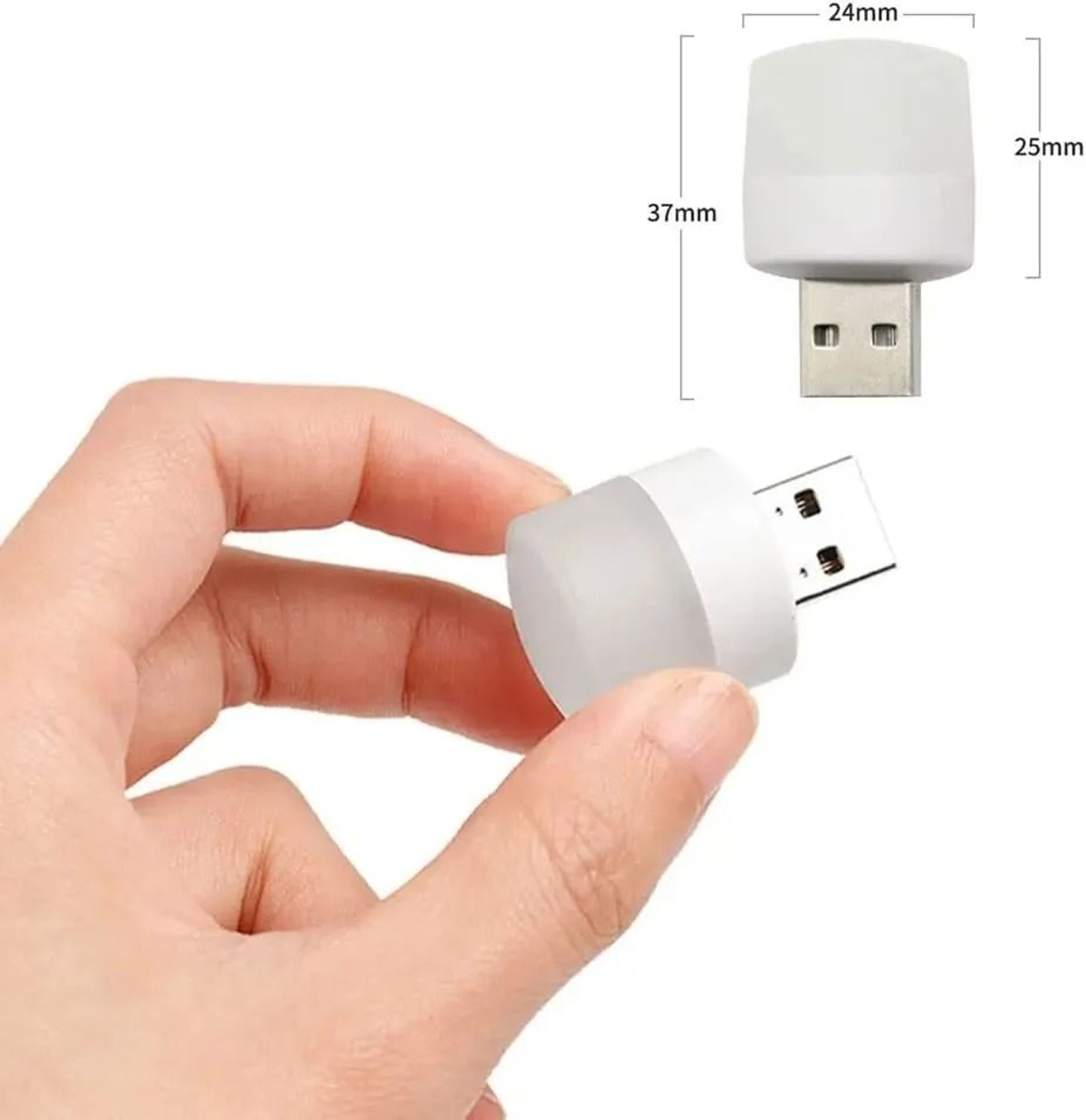 Mini Round USB LED Plug Light 5
