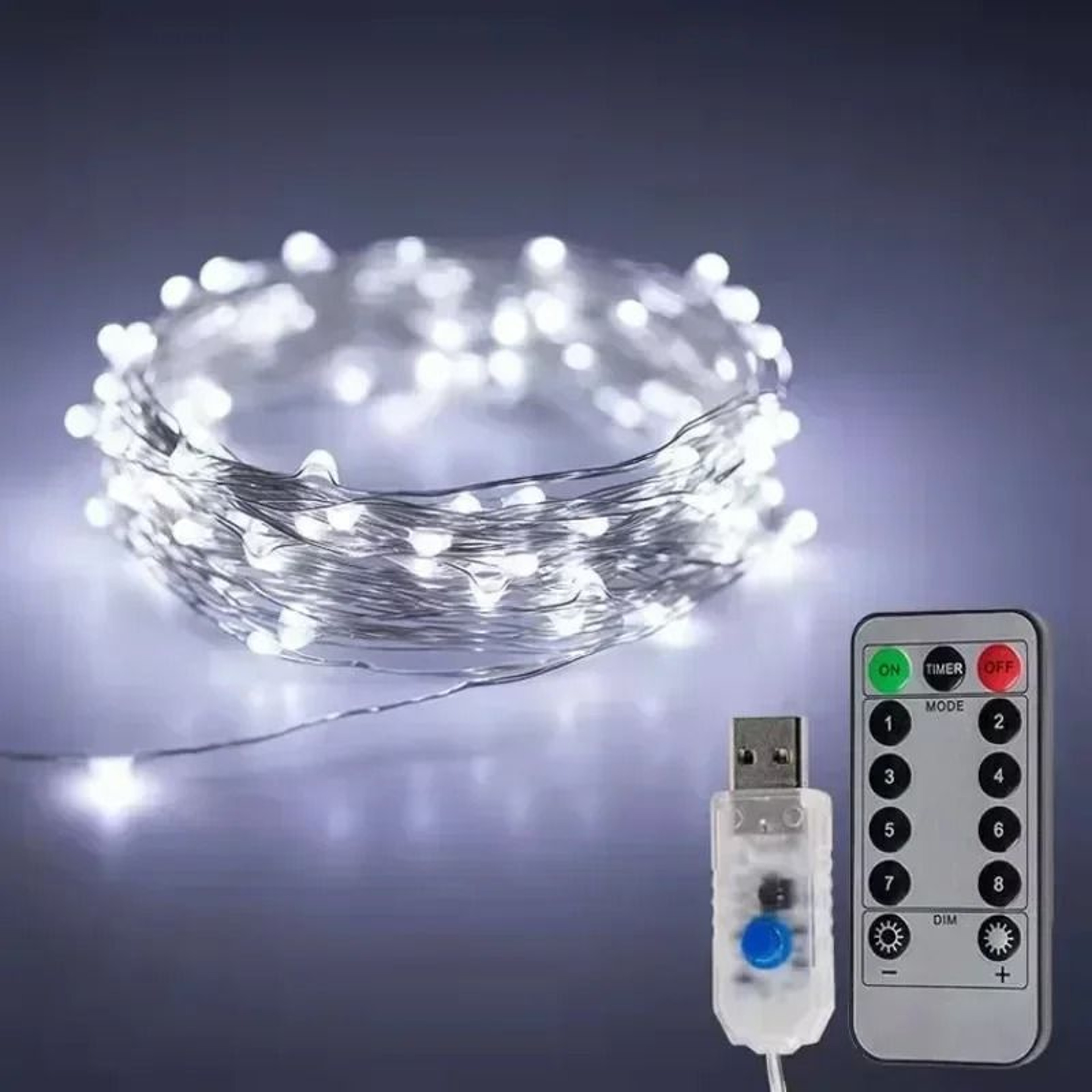 USB 8Mode RemoteControl LED Christmas String Lights 1