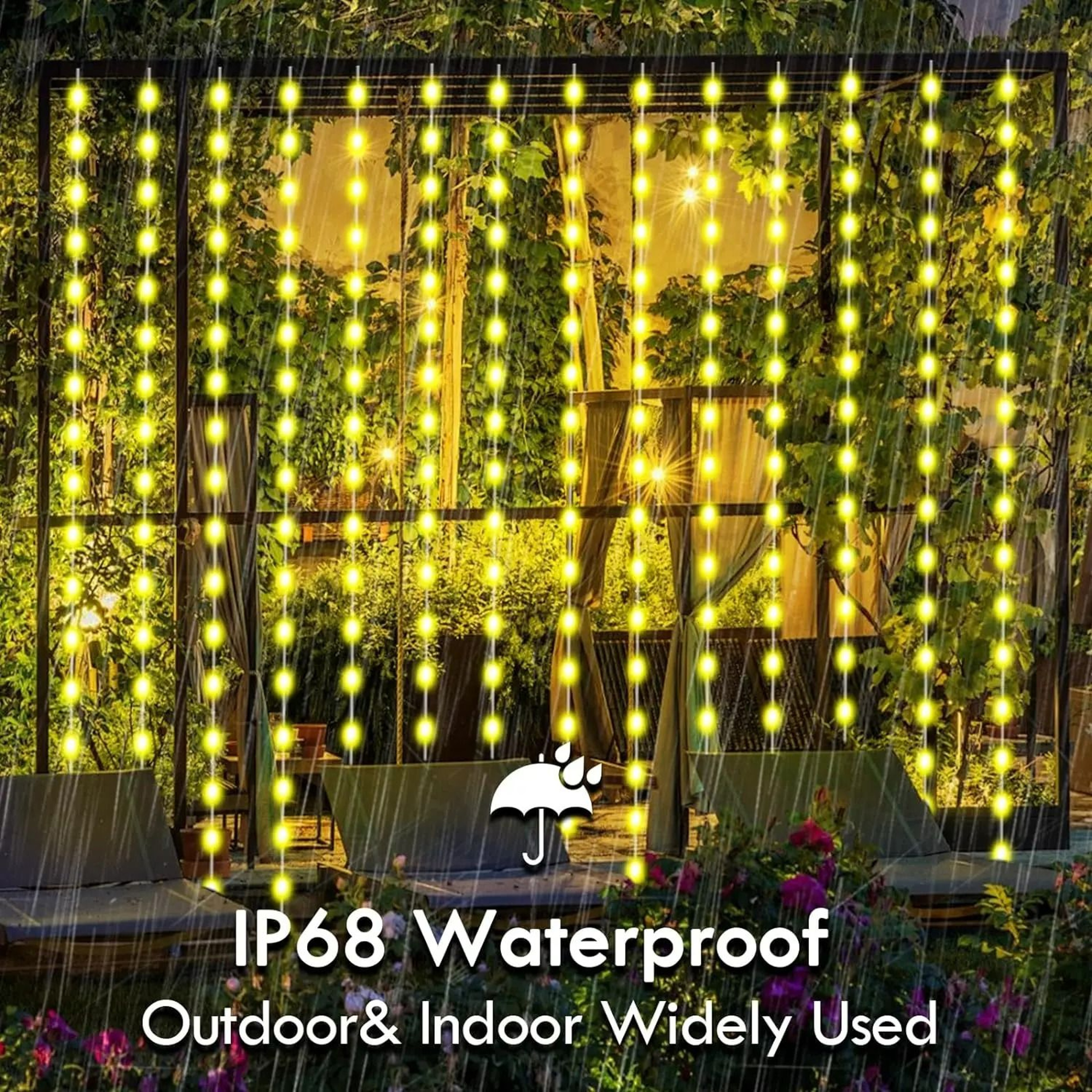 RGB Smart LED Curtain Lights With App  Remote Control 4