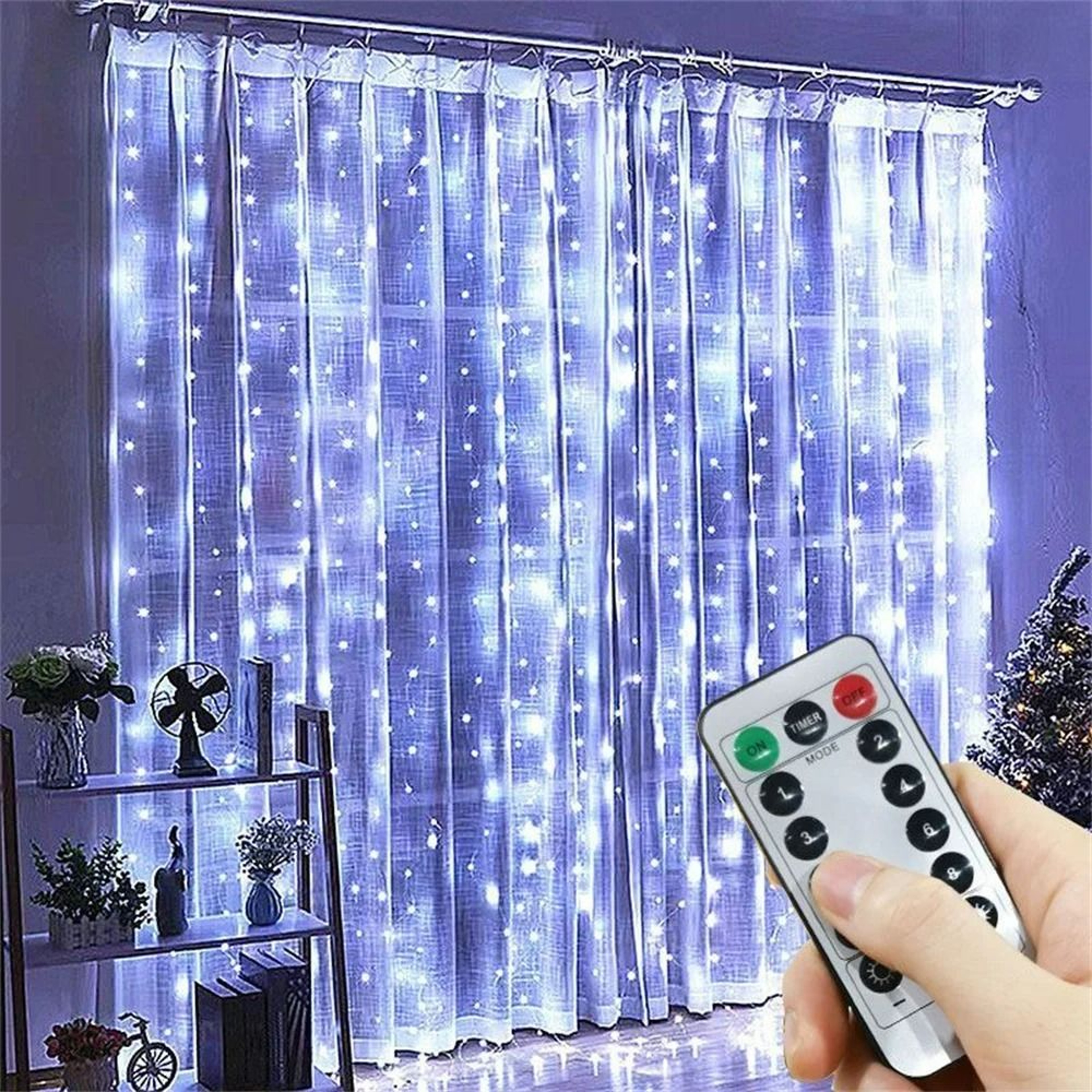 USB LED Curtain Lights Remote Control Hanging Garland Lights 2
