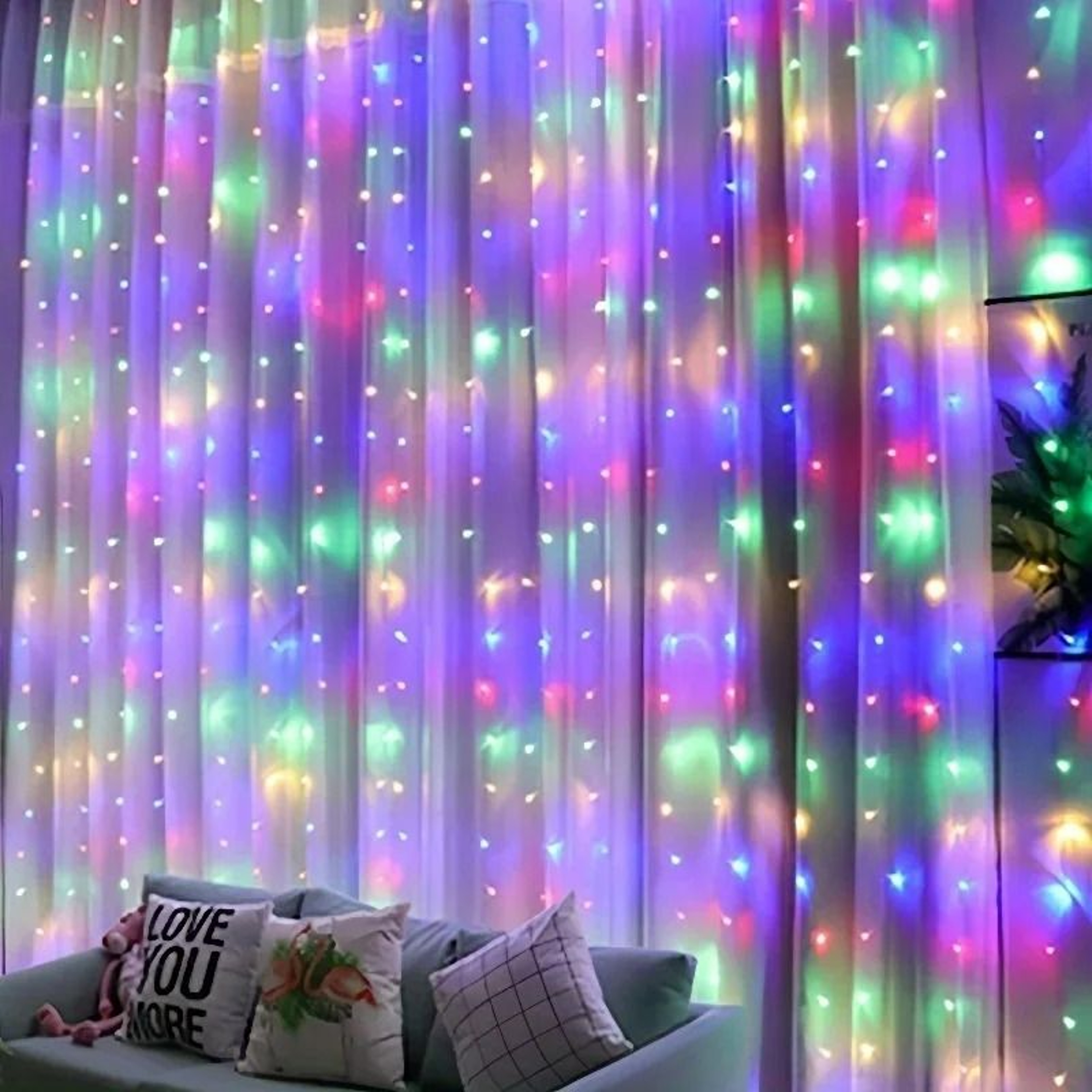 USB LED Curtain Lights Remote Control Hanging Garland Fairy Lights 3
