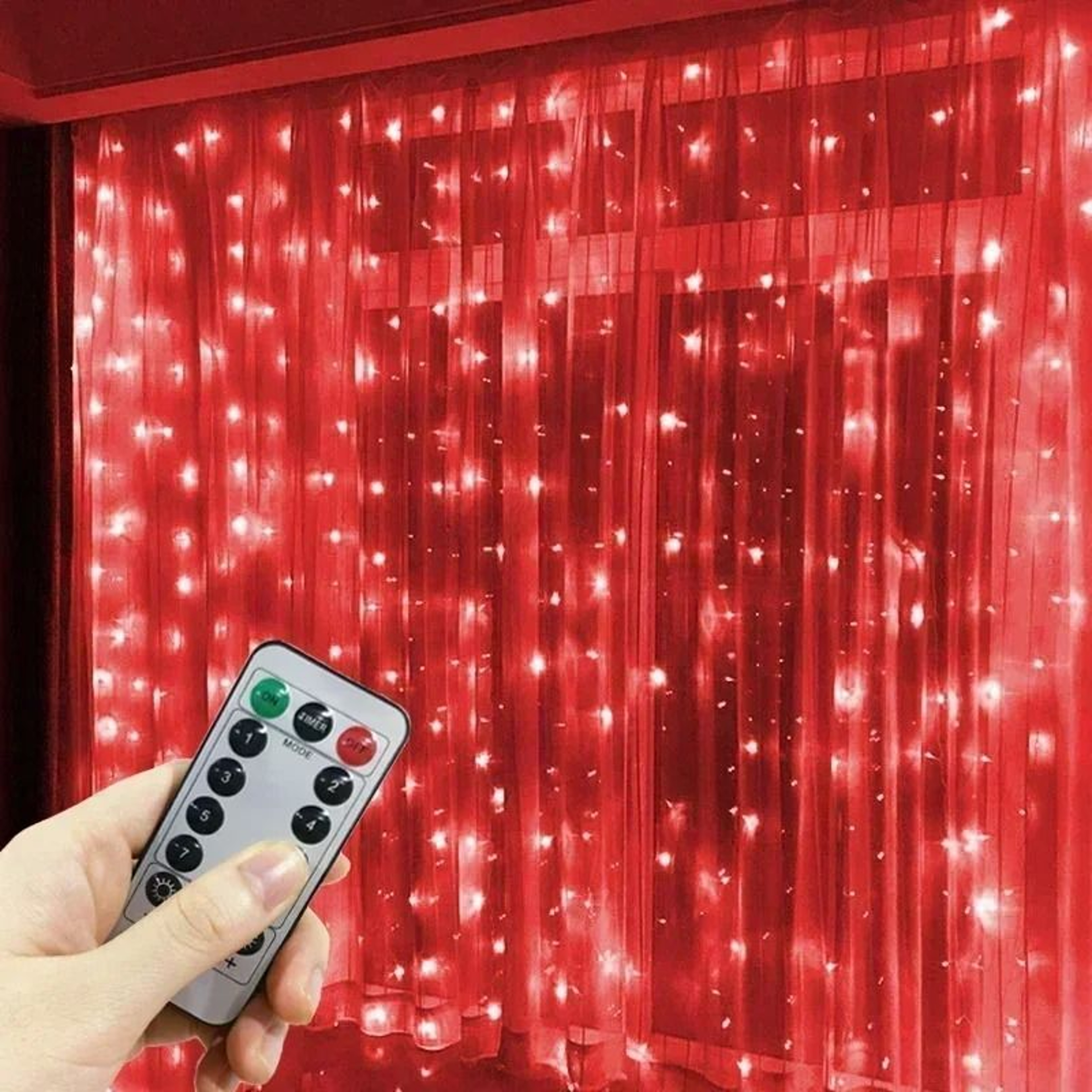USB LED Curtain Lights Remote Control Hanging Garland Fairy Lights 10