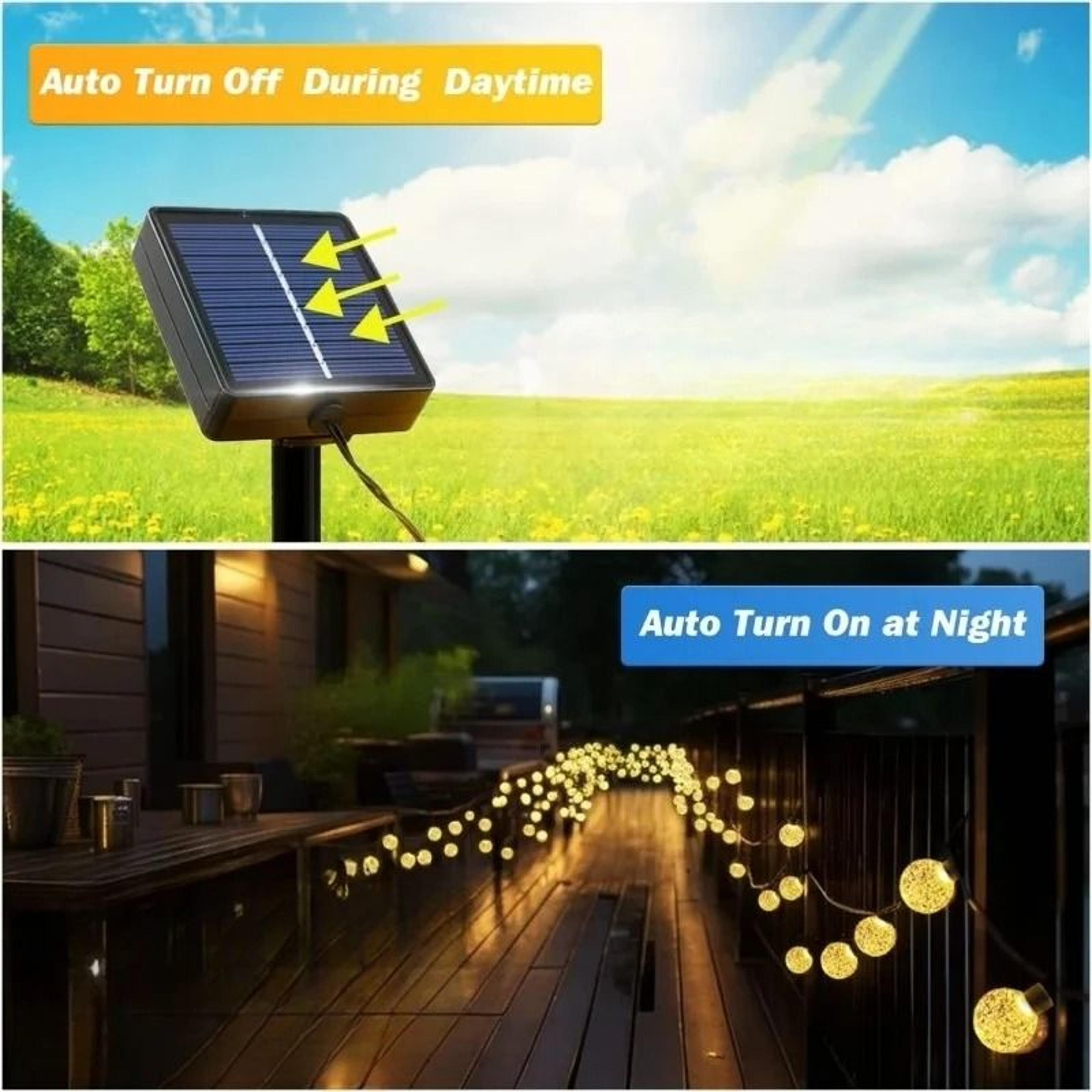 Outdoor Solar Crystal Bubble Ball LED String Lights 2
