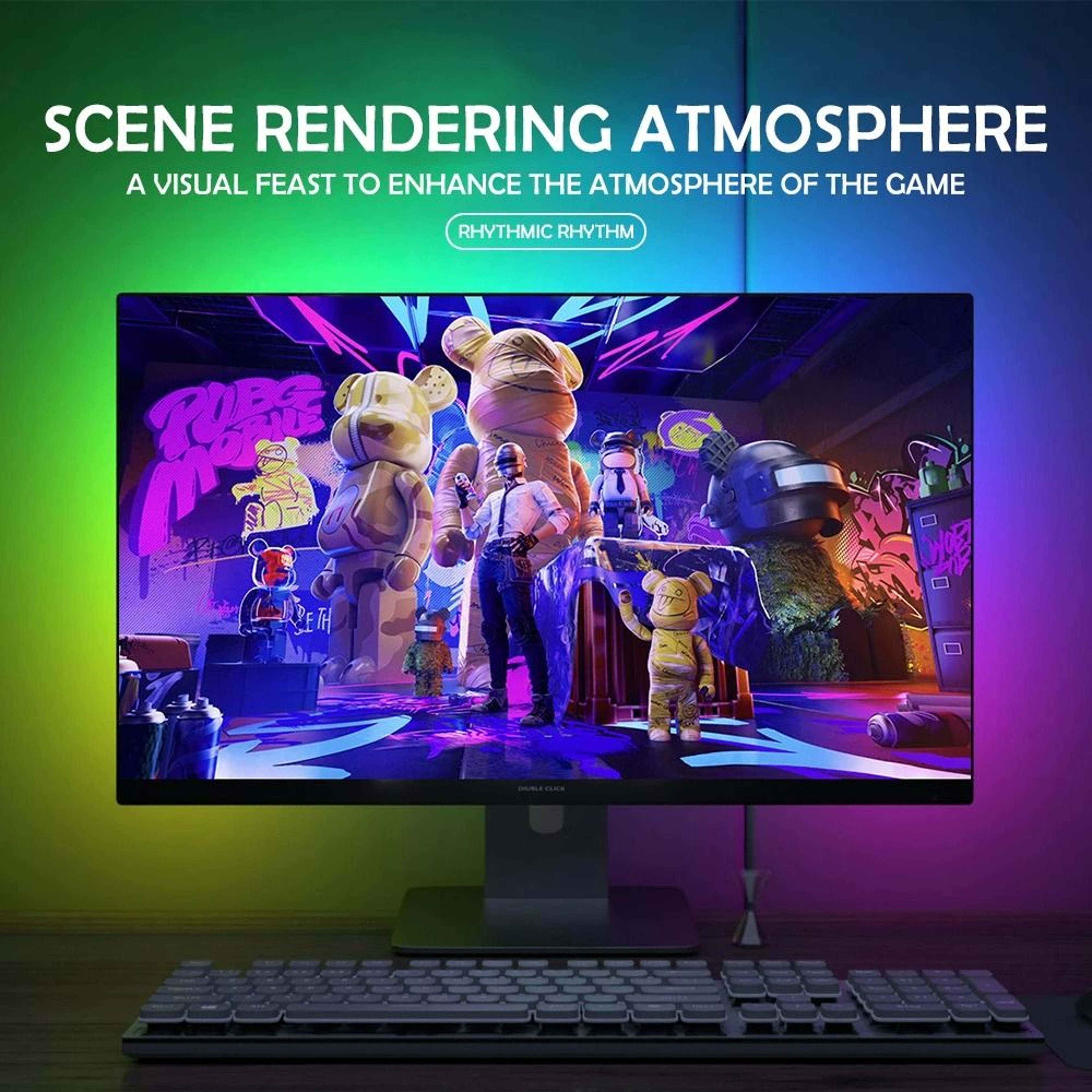 PC Monitor RGB DisplaySync Atmosphere LED Strip Light 3