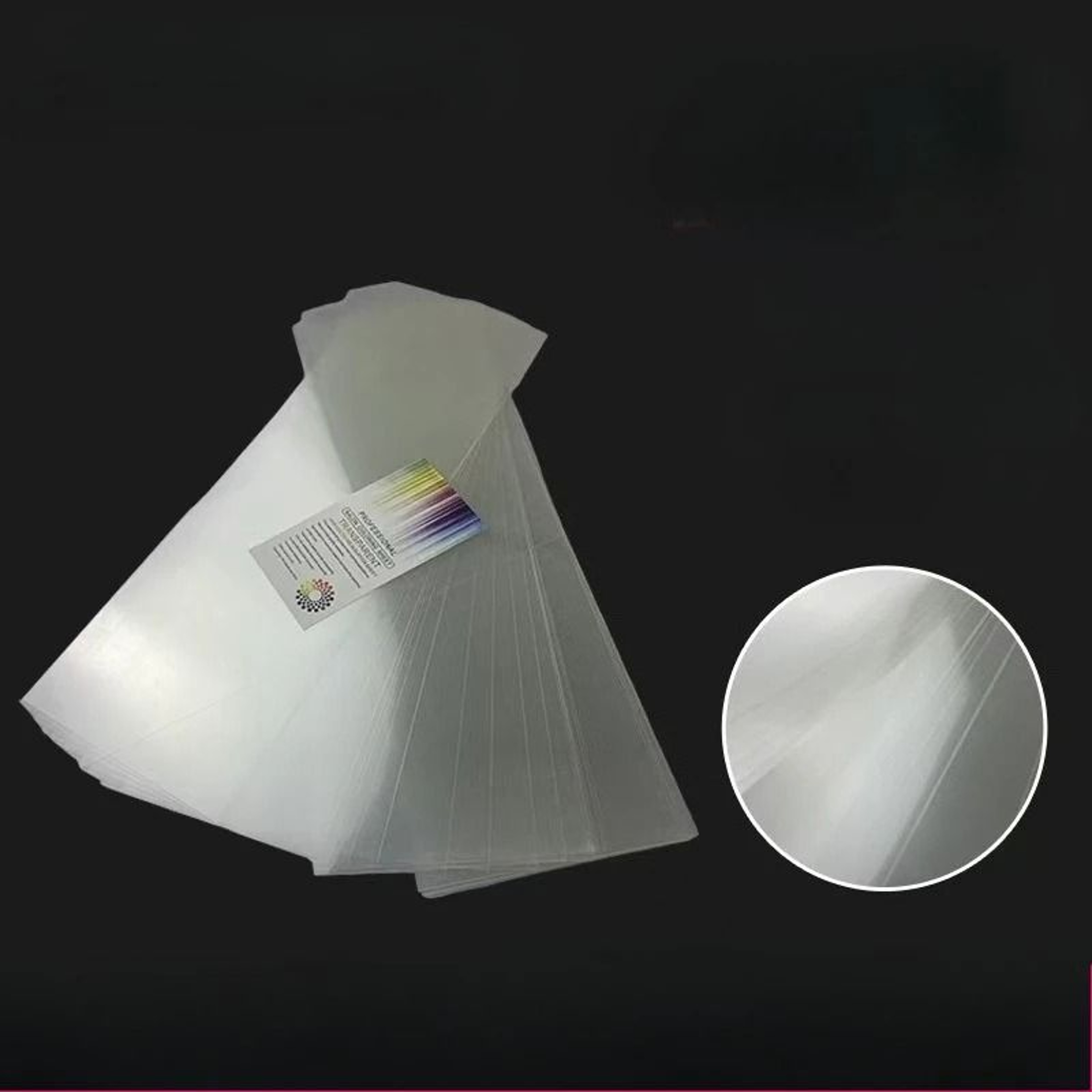 50 Piece Reusable Transparent Hair Color Isolation Meche Sheets 7