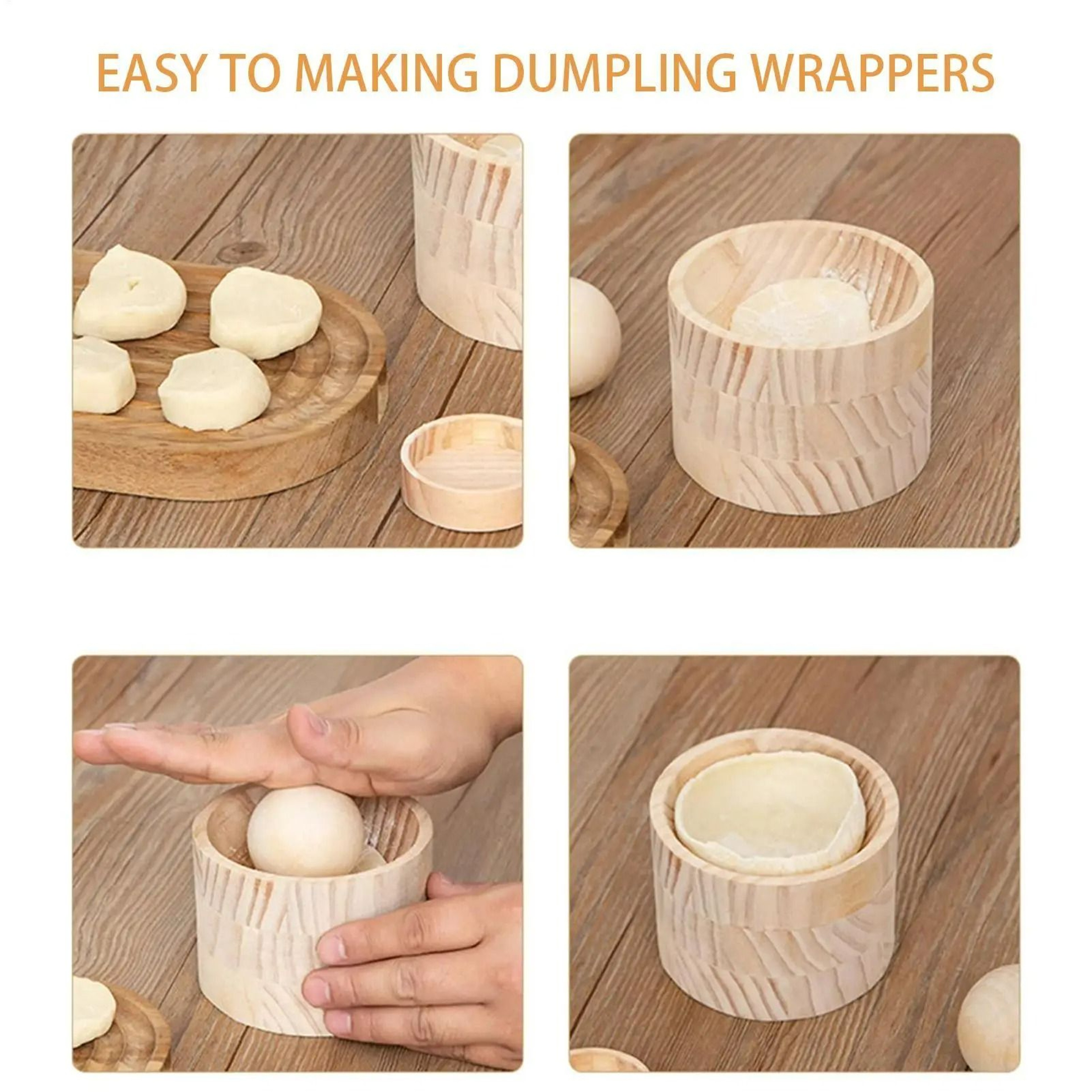 Wooden Manual Dough Presser For Dumplings And Empanadas 5