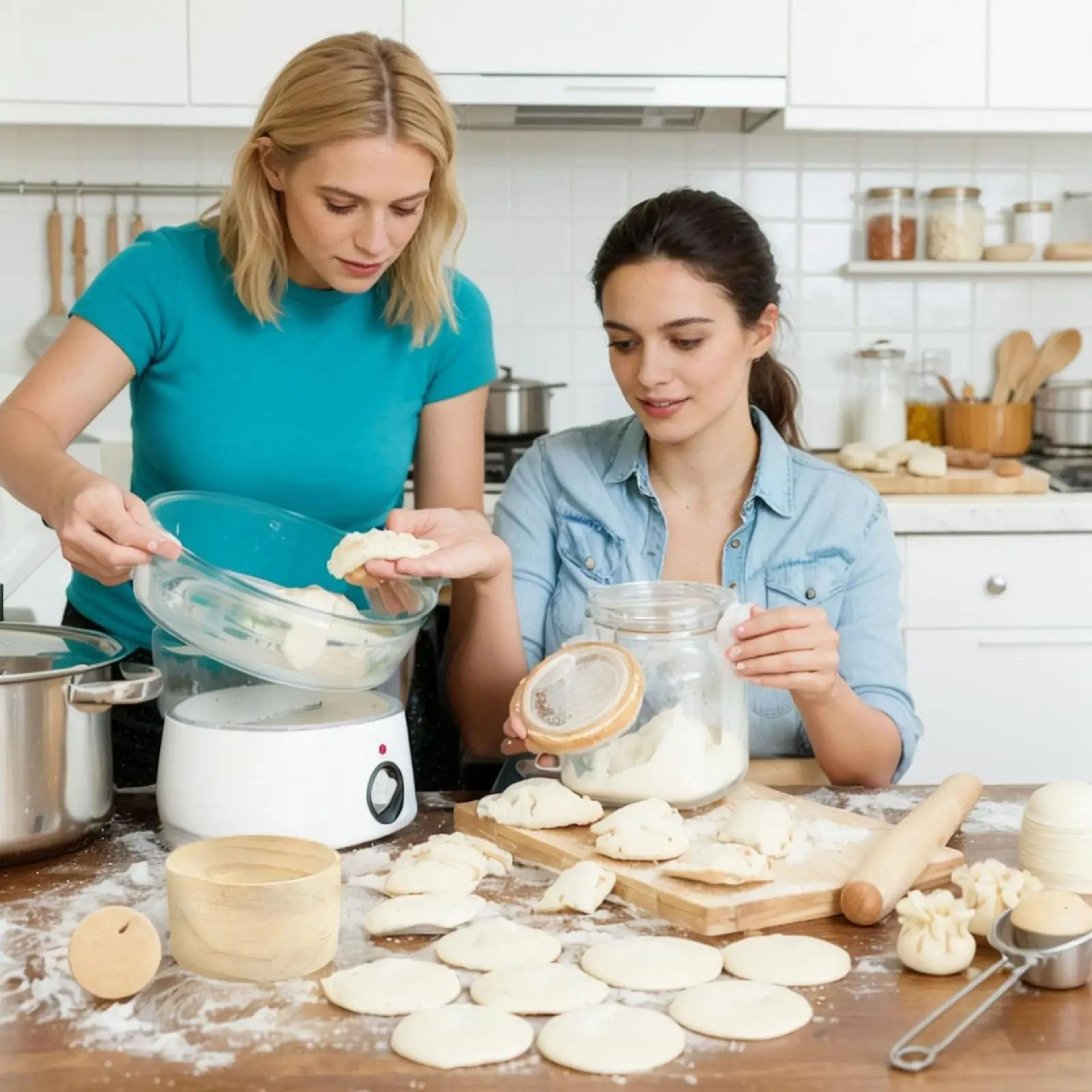 Wooden Manual Dough Presser For Dumplings And Empanadas 2