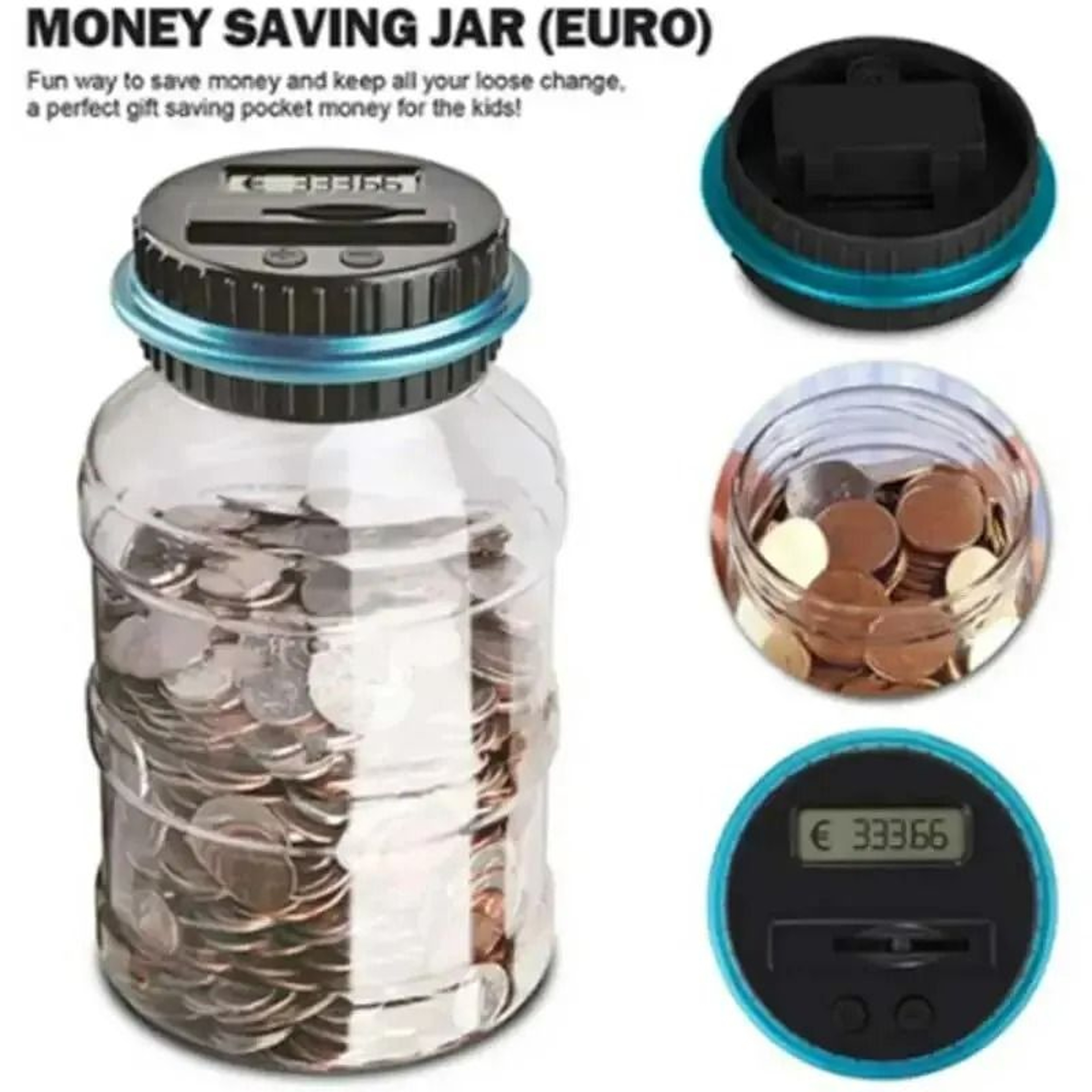 18L Digital Coin Counting Bank  Saving Jar 2