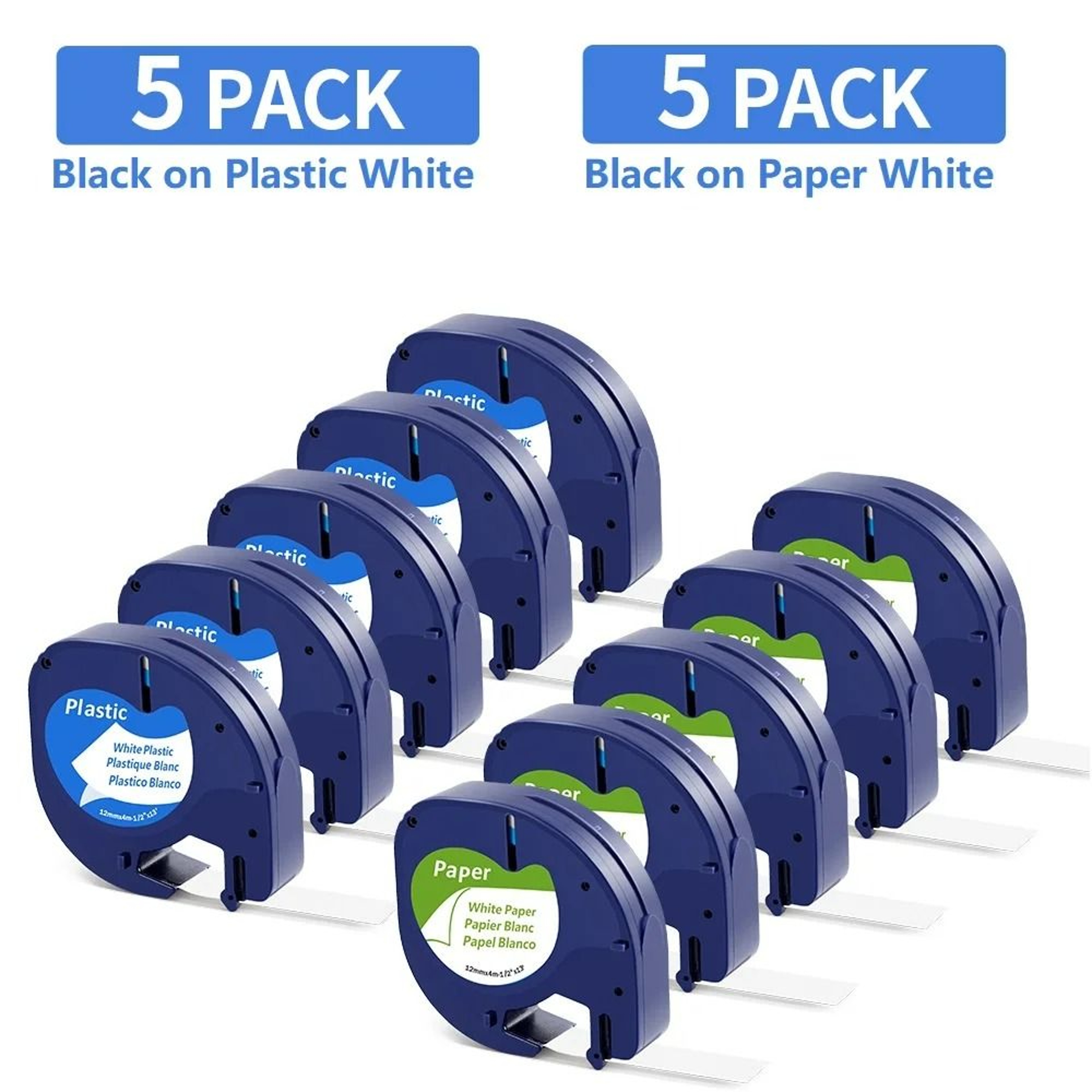 10Pack Clear Thermal Label Tape Refill 10