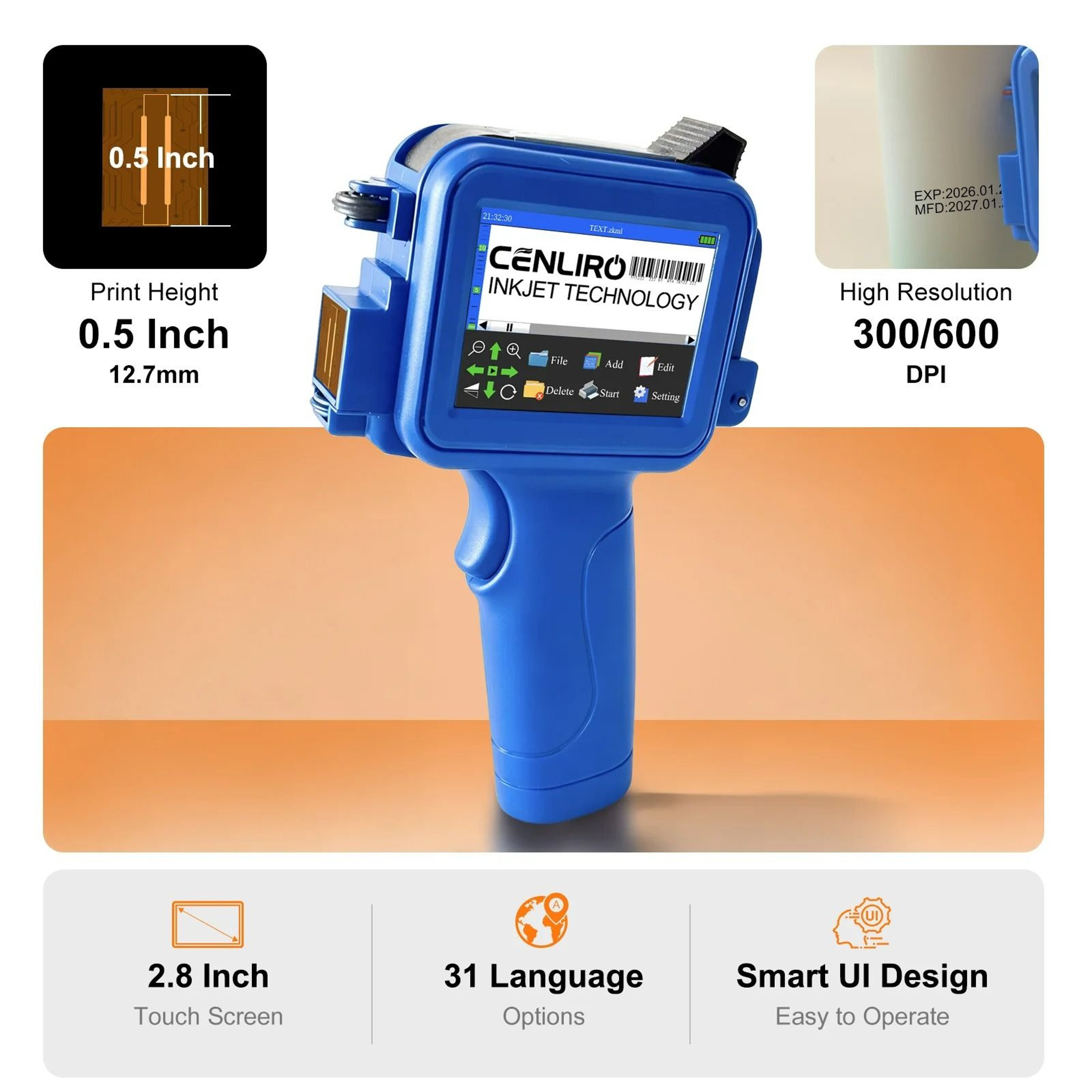 Handheld Handheld Inkjet Printer Set 2