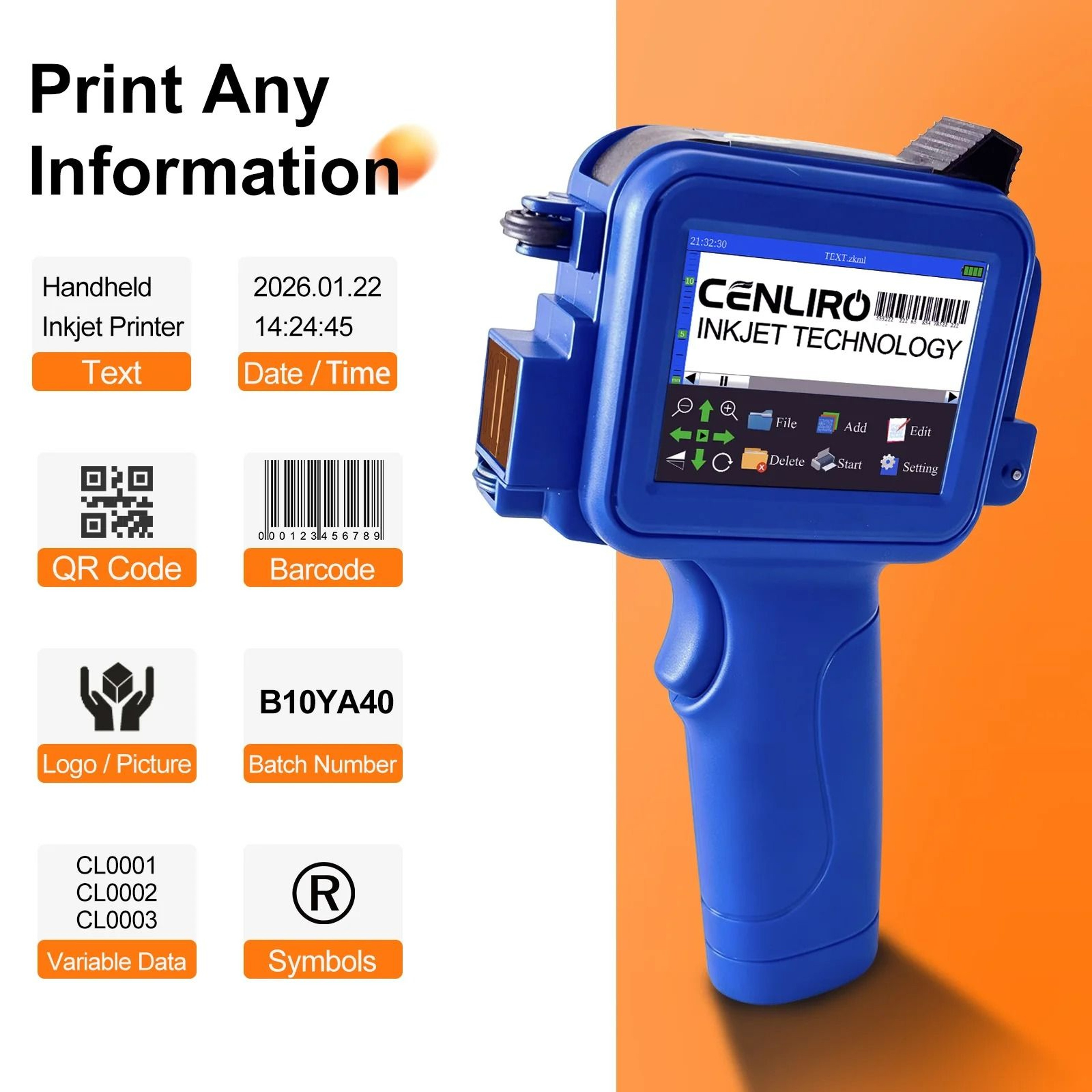 Handheld Handheld Inkjet Printer Set 0