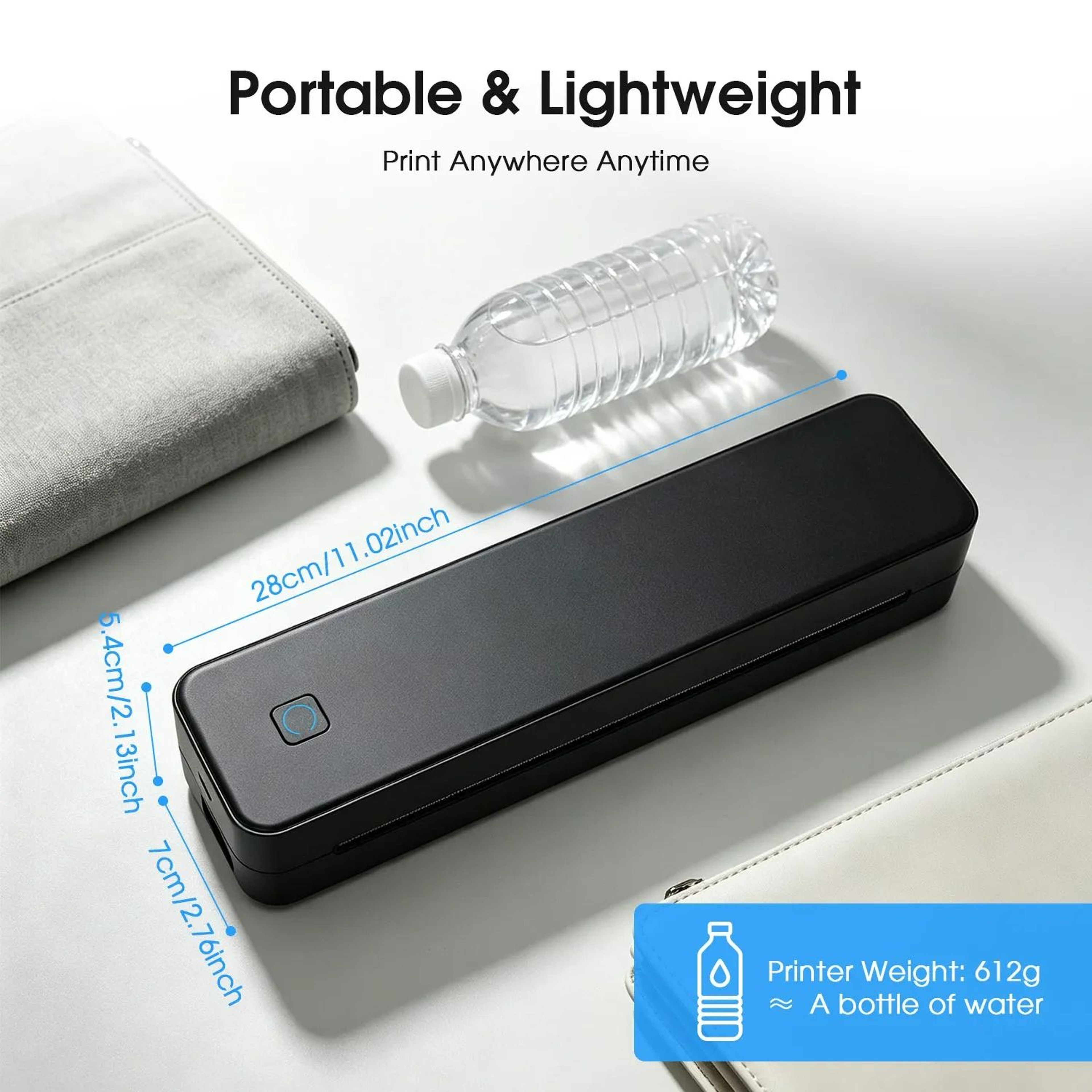 Portable Wireless A4 Thermal Document Printer with 1 Roll Paper 3