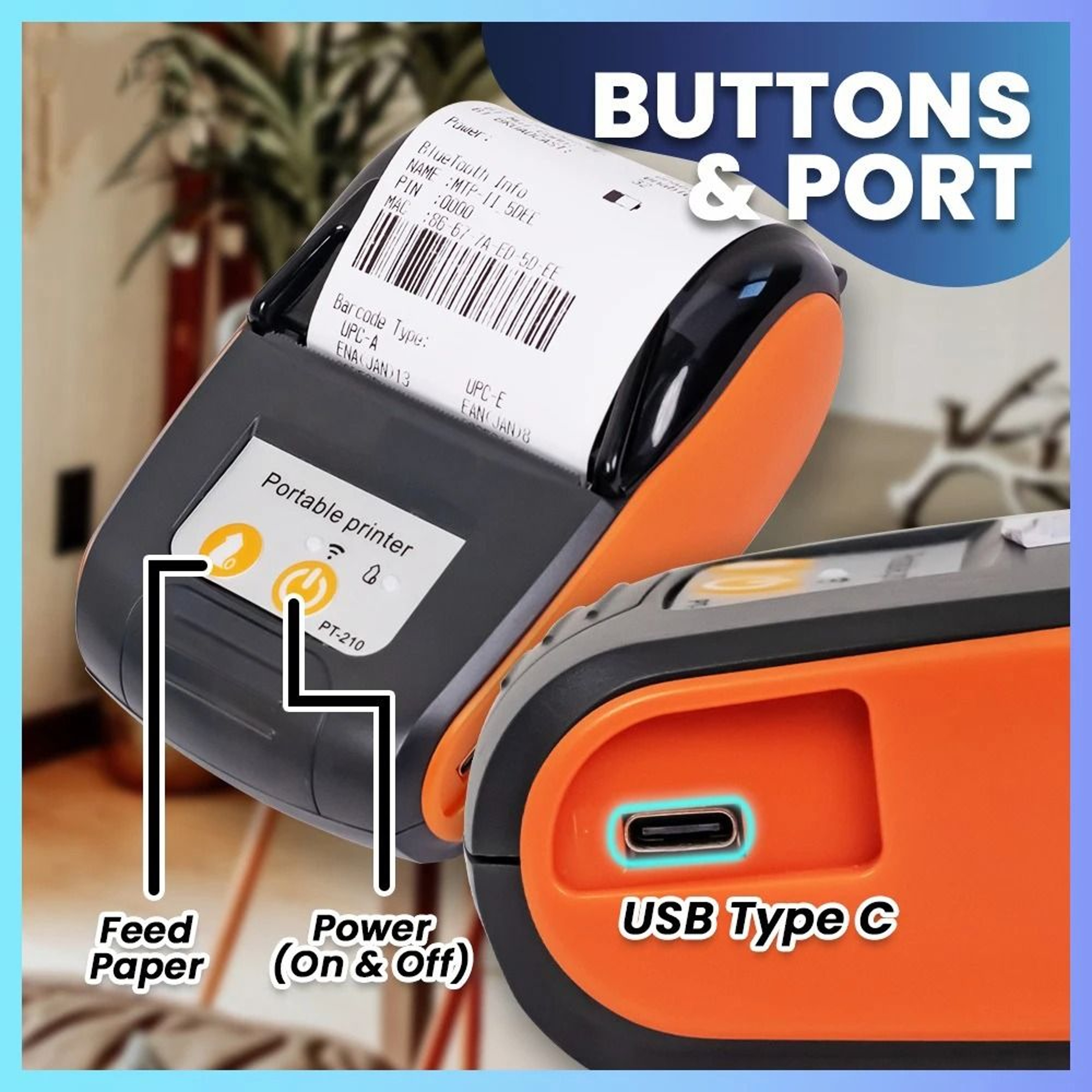 Portable Wireless POS Thermal Printer 2