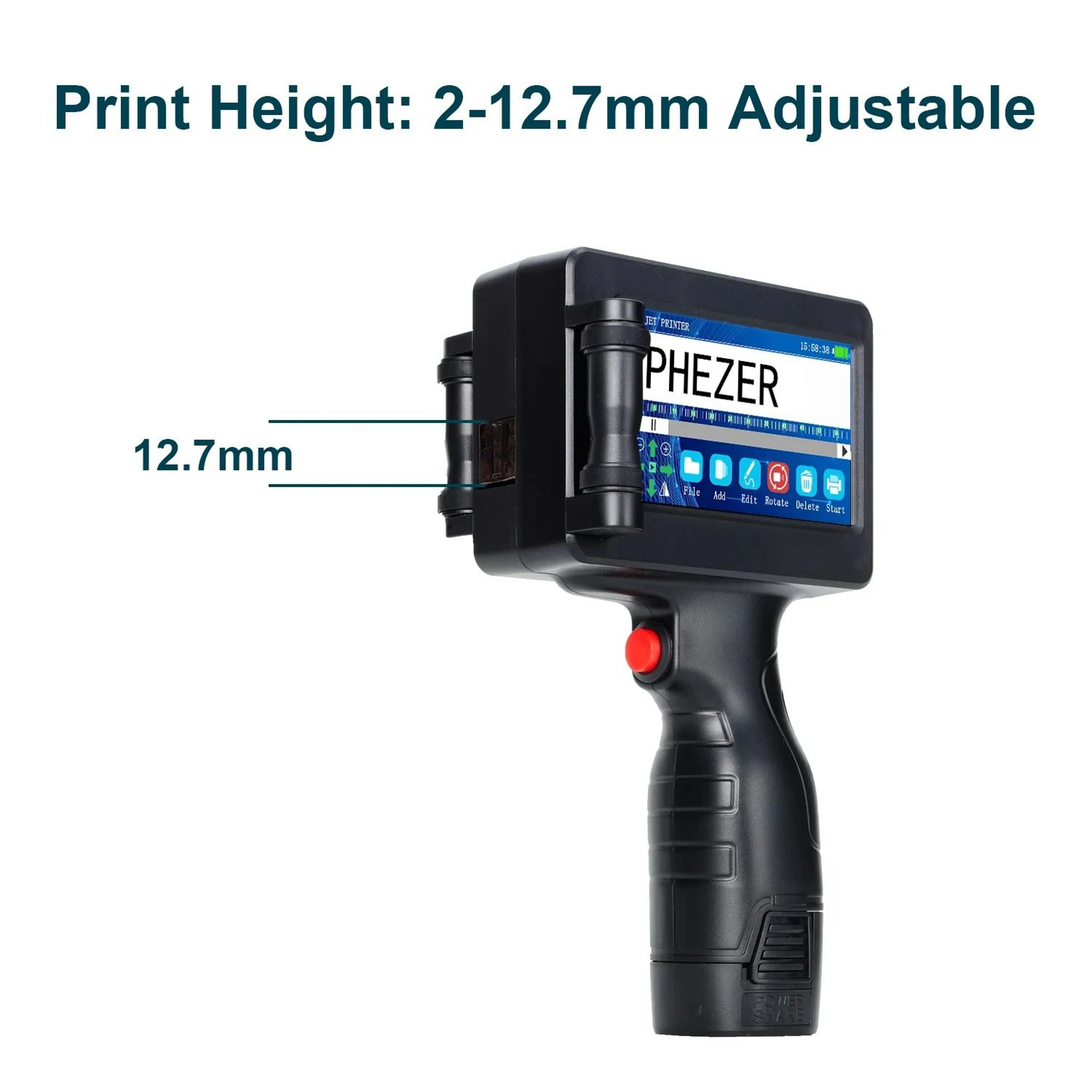 Industrial Handheld Inkjet Printer Kit 05 In Print Height  28 Languages 1