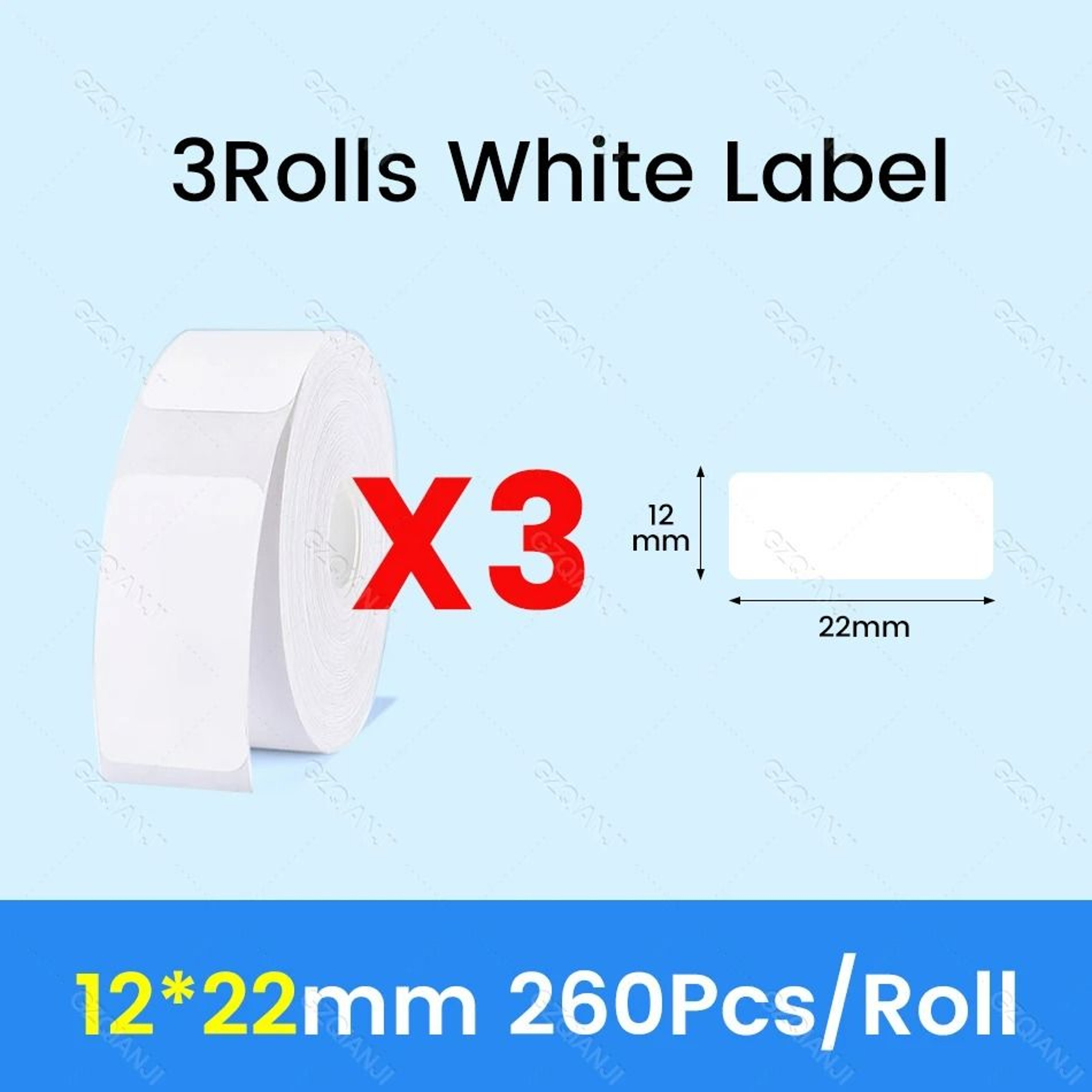 Waterproof Direct Thermal Label Paper Rolls For NiiMbot D11 D110  D101 13
