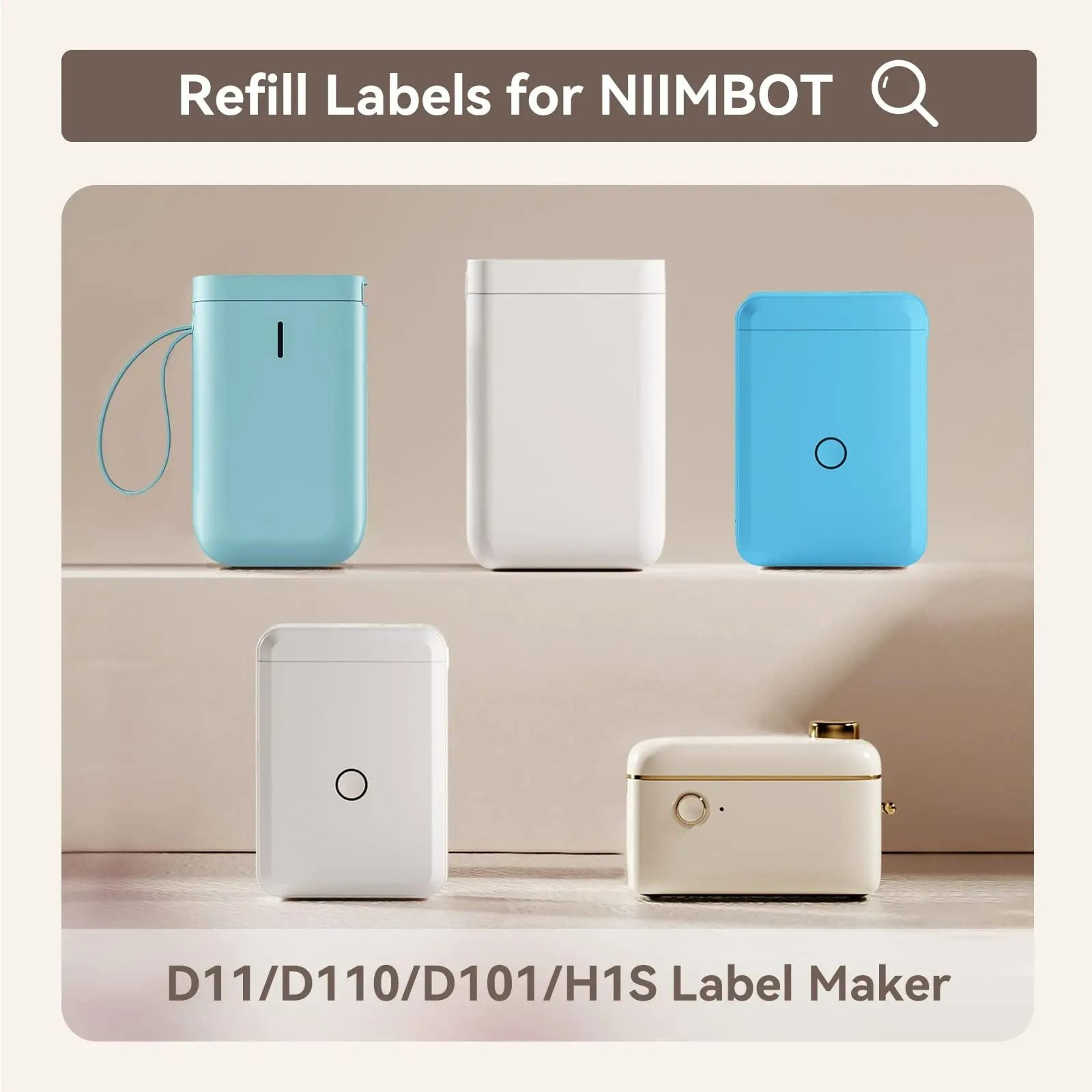 Waterproof Direct Thermal Label Paper Rolls For NiiMbot D11 D110  D101 1